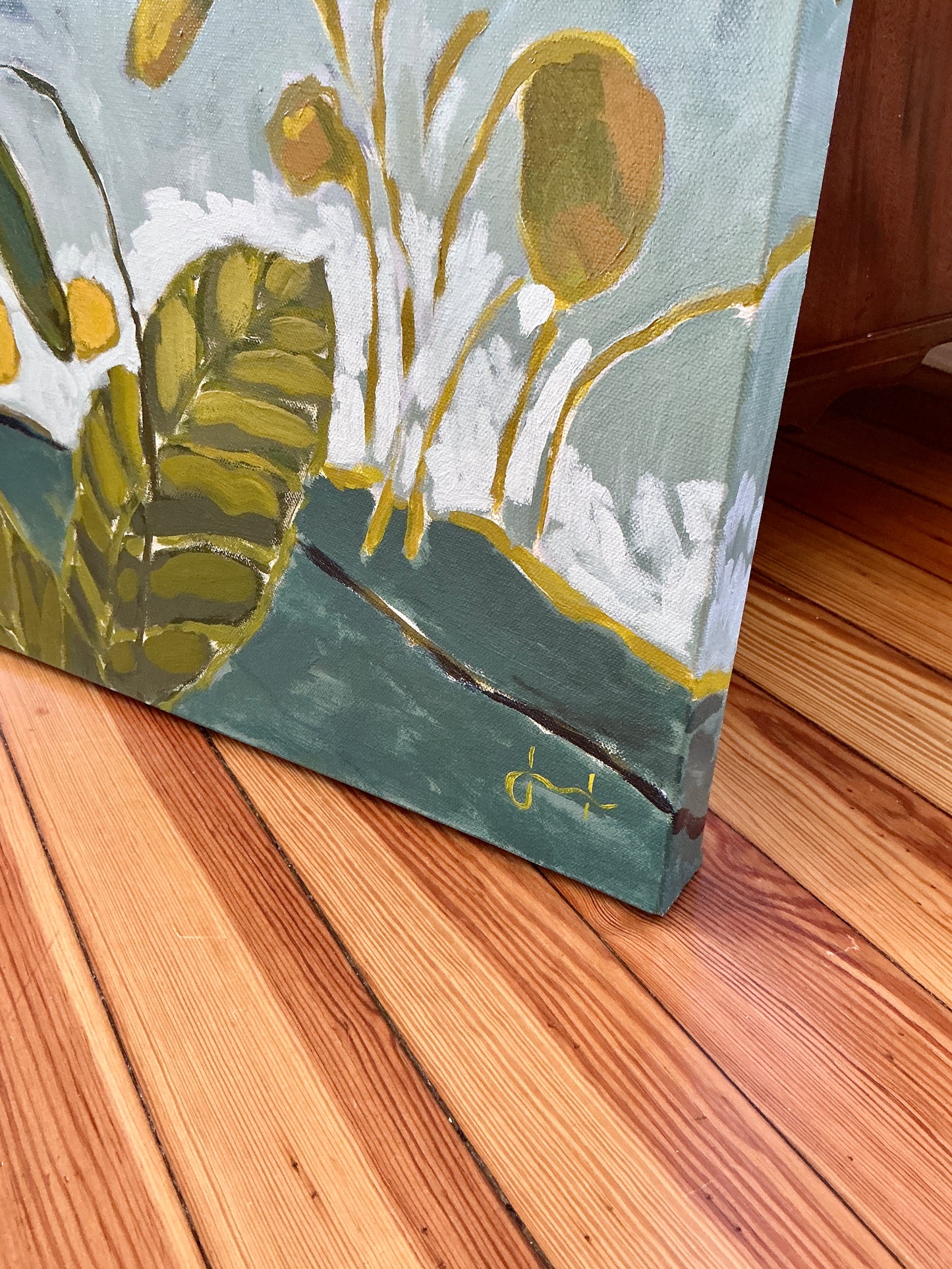 Jessa Butler Poolside Expressionist Botanical Painting