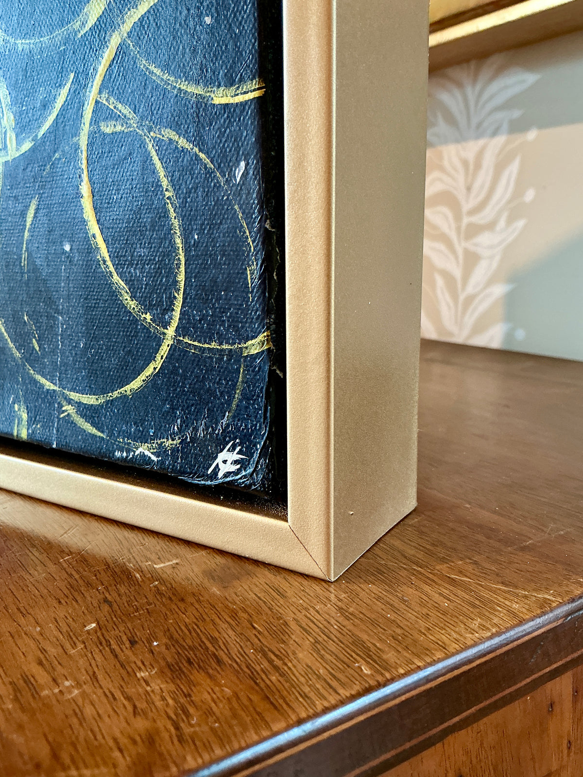 Heather Carey Eyes On Me Horse Portrait Mixed Media in Gold Frame