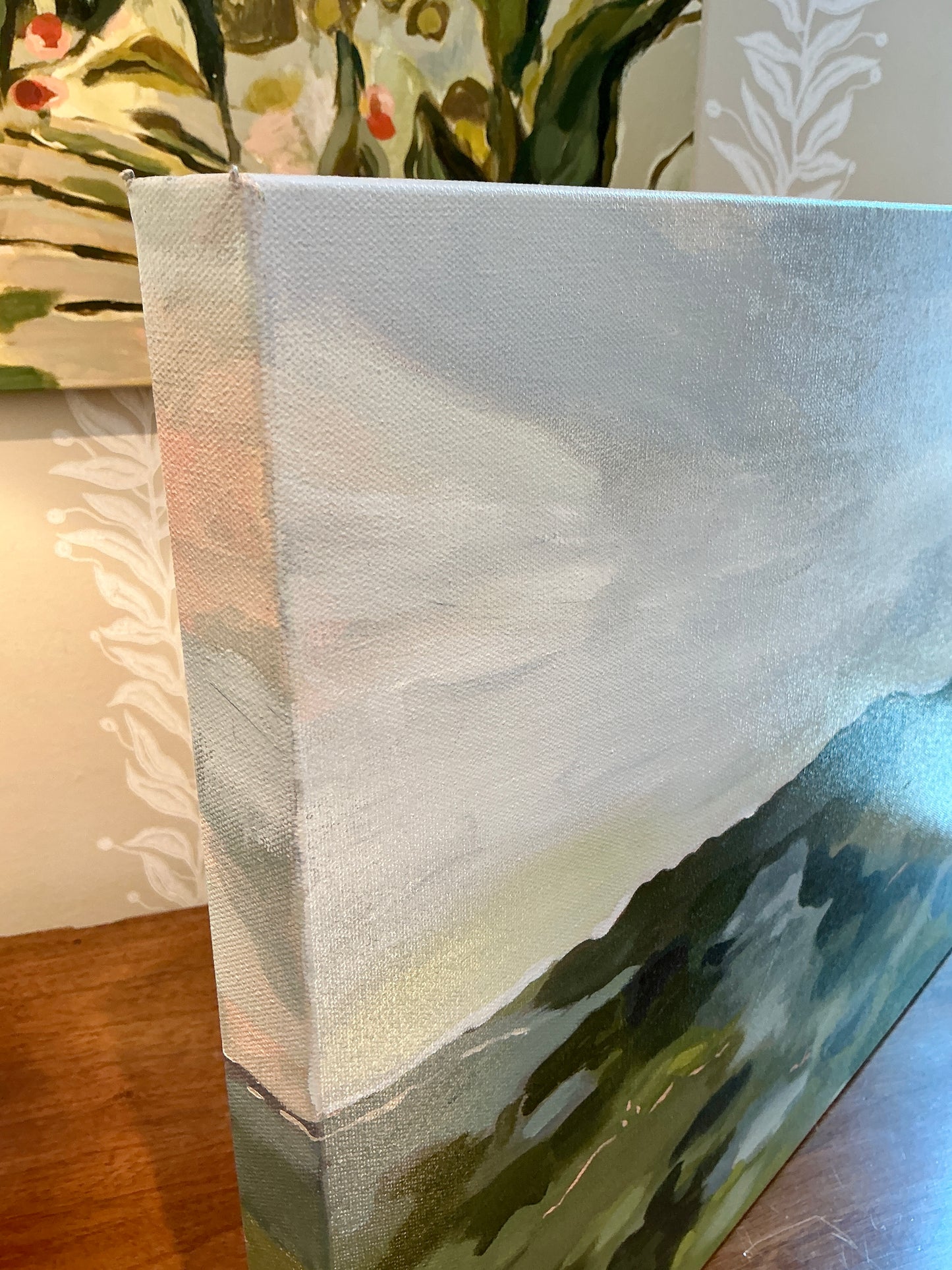 Jessa Butler Olive Sky Expressionist Landscape Painting