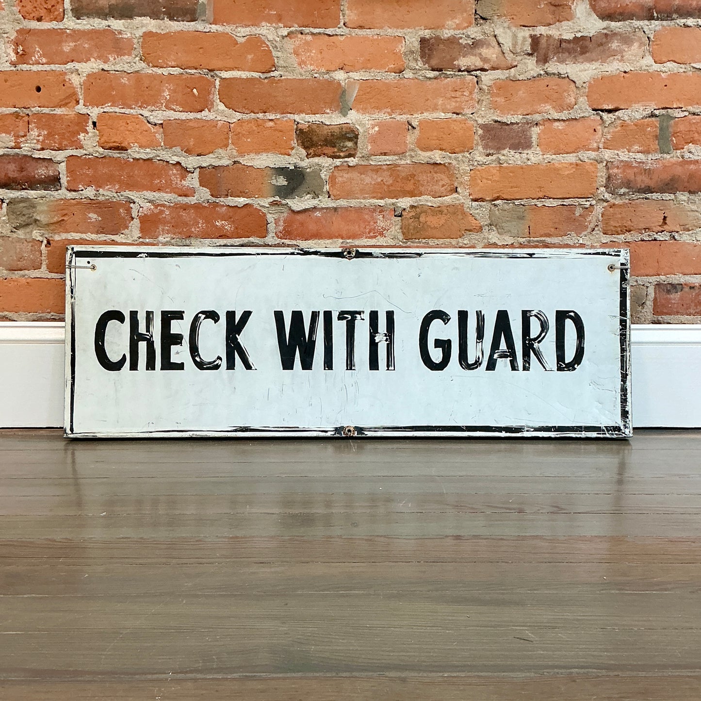 Vintage Cape May Check With Guard Lifeguard Beach Sign