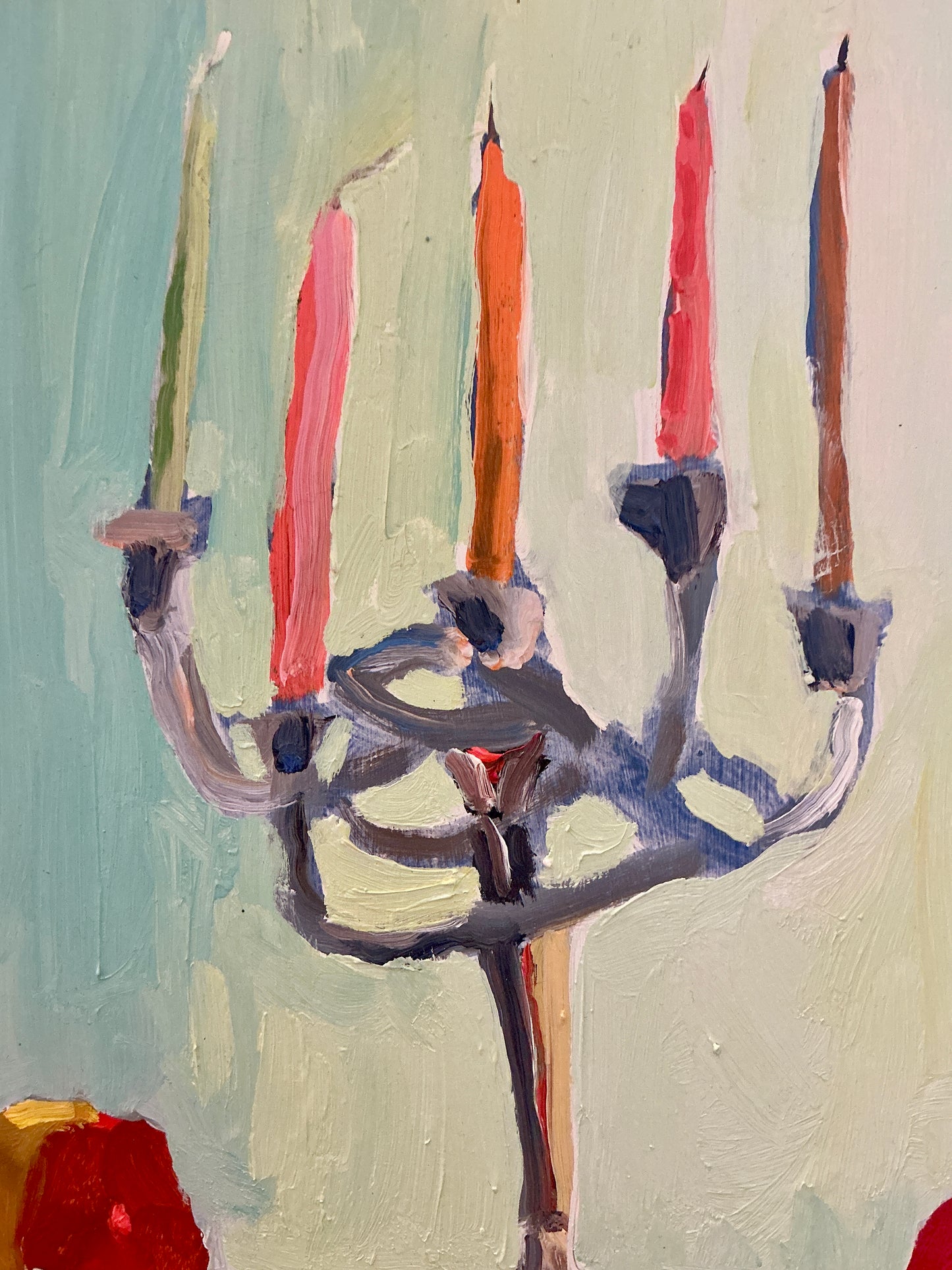 Gretchen McGinnis Little Celebration Still Life Oil Painting in Gold Frame