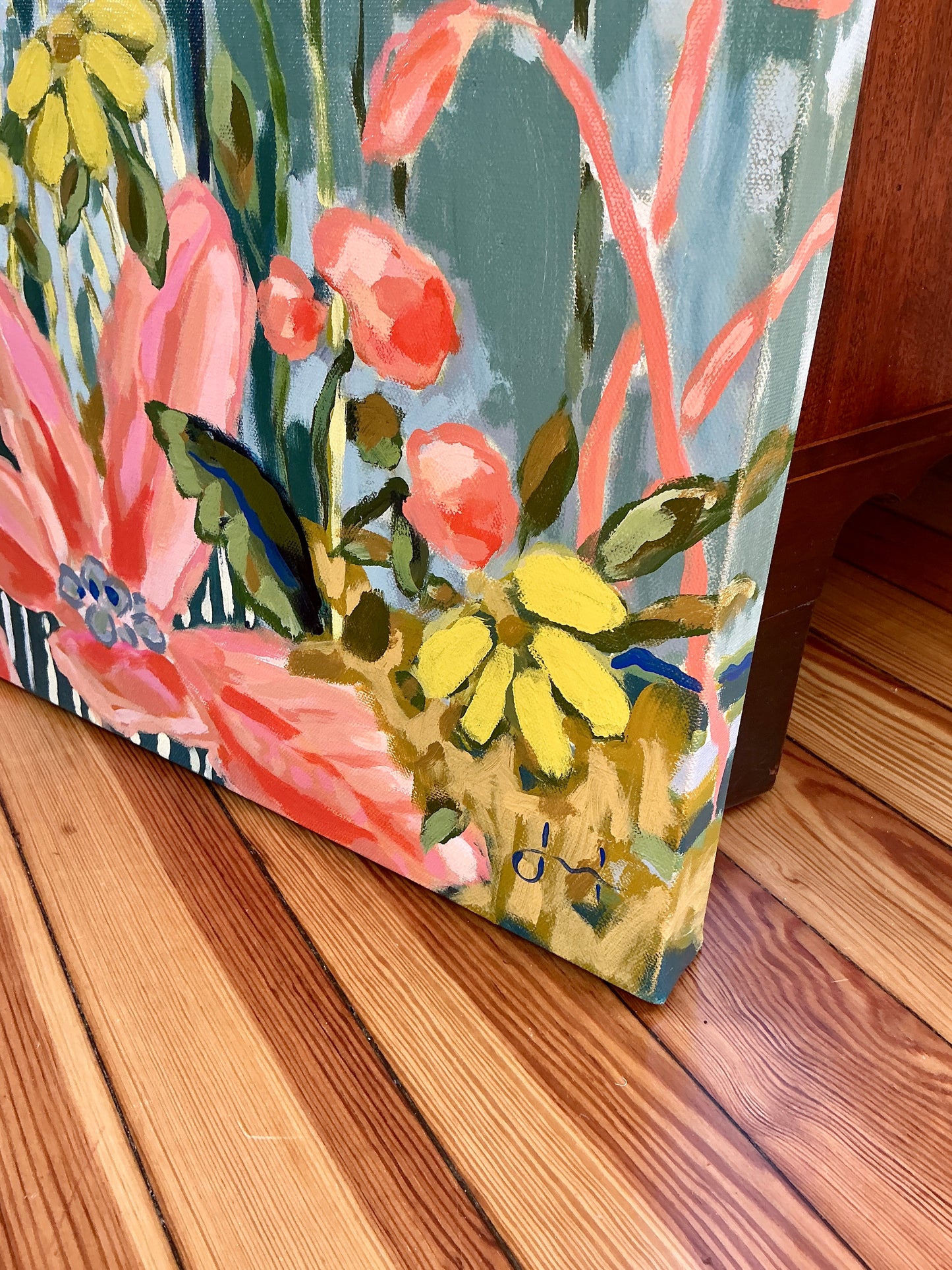 Jessa Butler Olive Dreamers Expressionist Botanical Painting