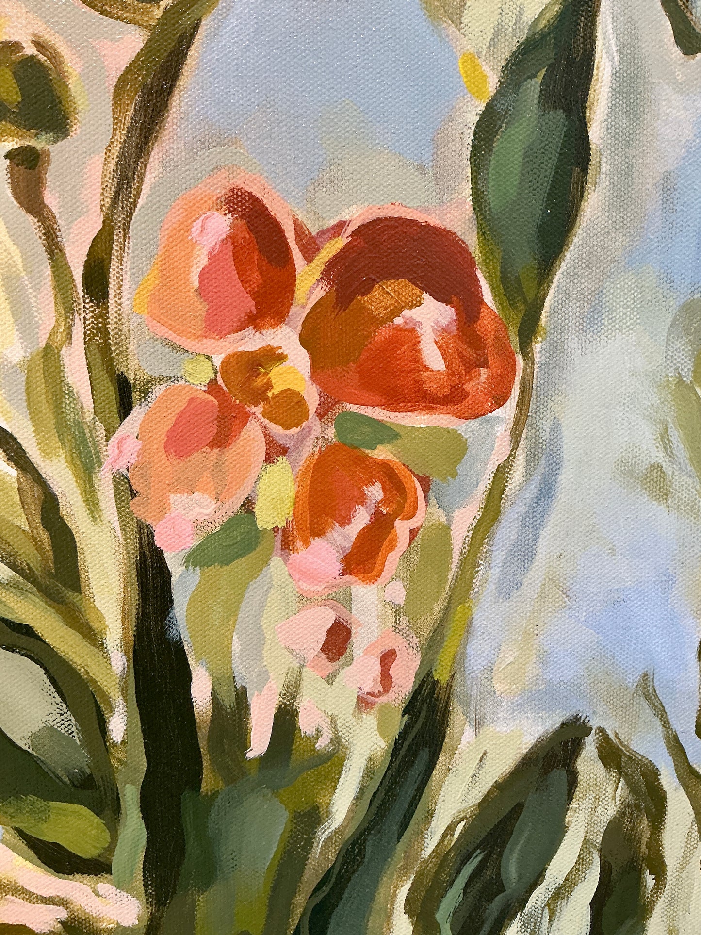 Jessa Butler Olive Palette Expressionist Botanical Painting