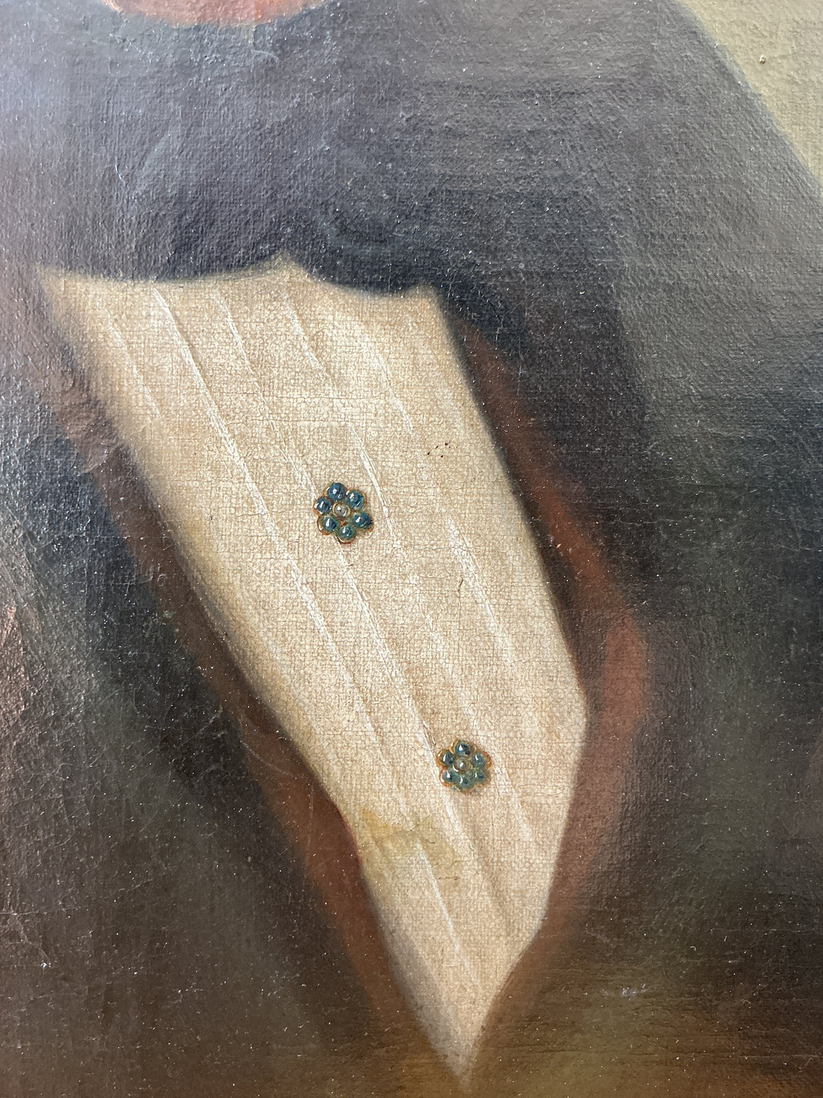 Pair of Carl Philipp Schwab 19th Century Gentleman and a Lady Biedermeier Couple Portrait Oil Paintings in Gilded Frames