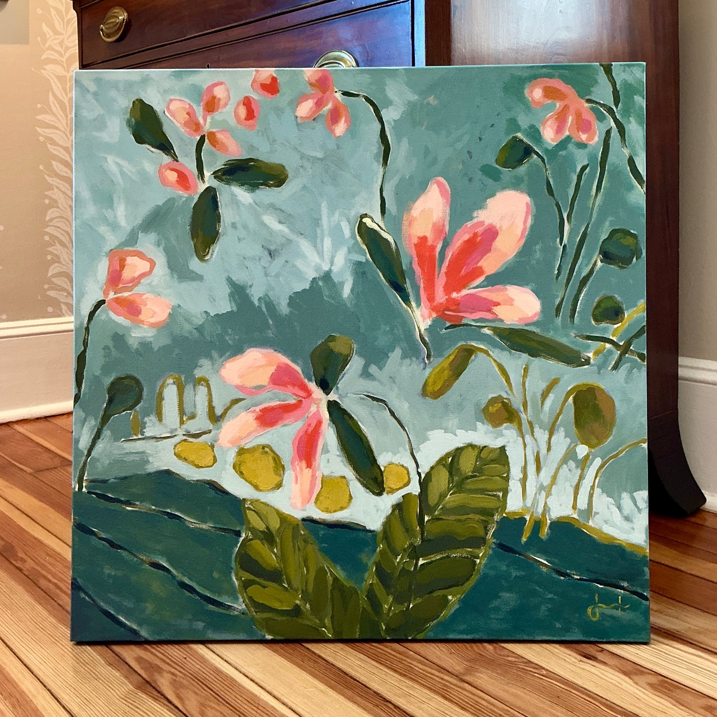 Jessa Butler Poolside Expressionist Botanical Painting