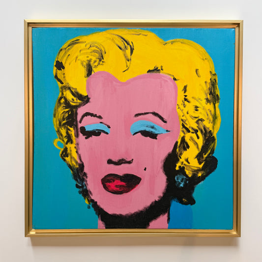 Vintage Marilyn Monroe Portrait Painting after Andy Warhol