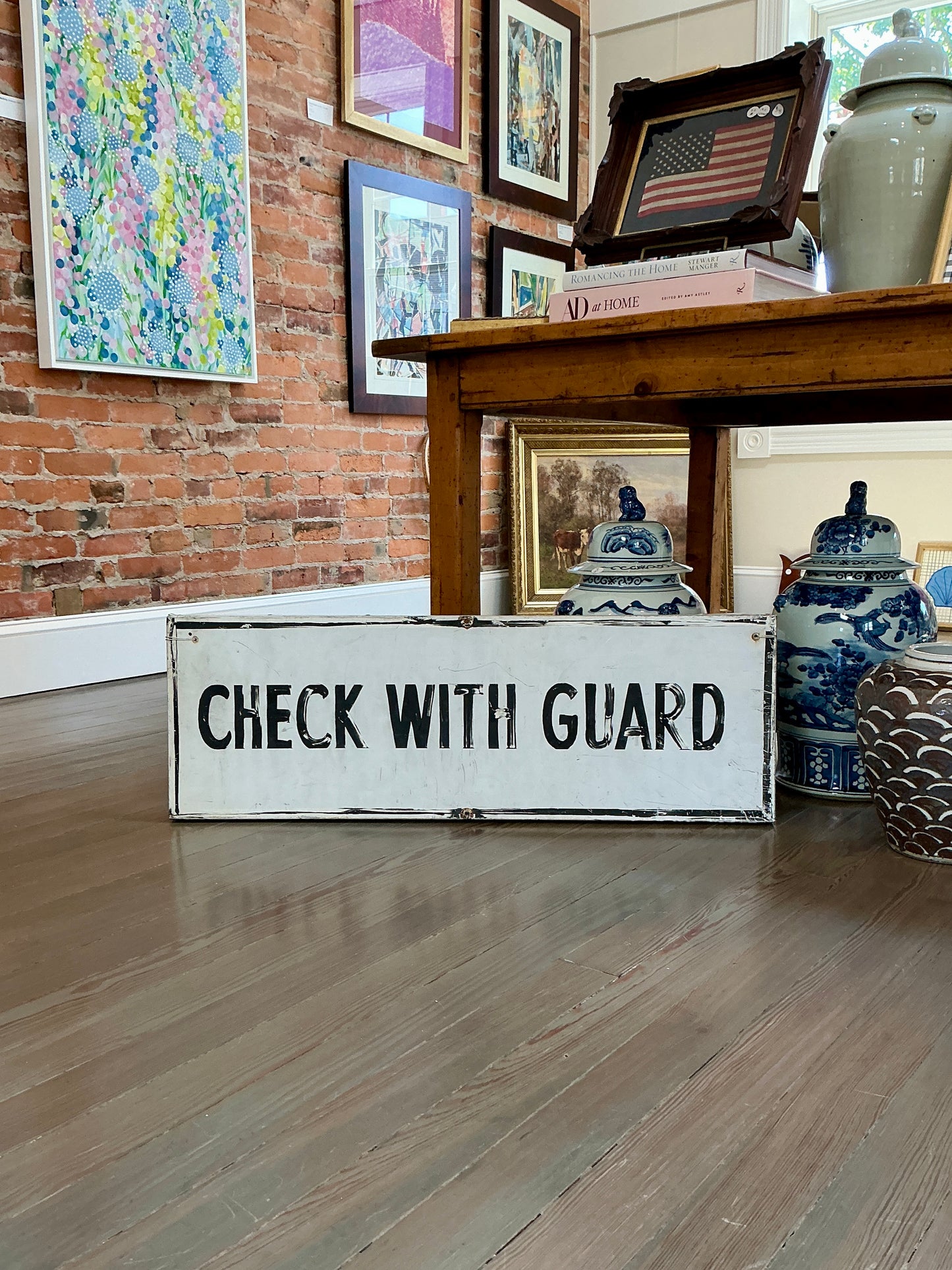 Vintage Cape May Check With Guard Lifeguard Beach Sign