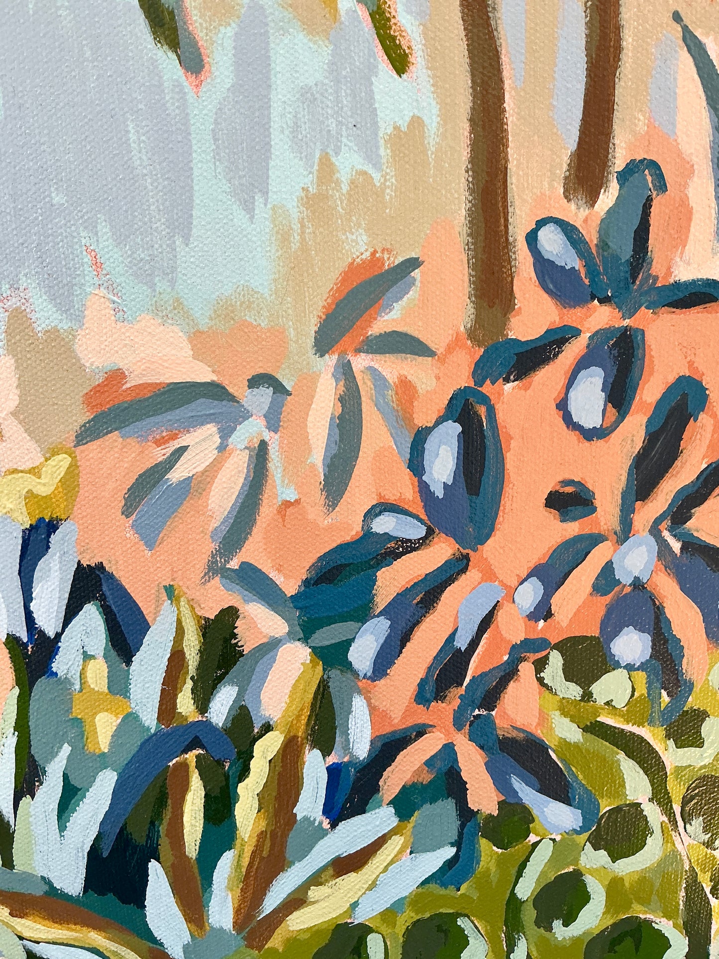 Jessa Butler Like A Warm Breeze Expressionist Botanical Painting