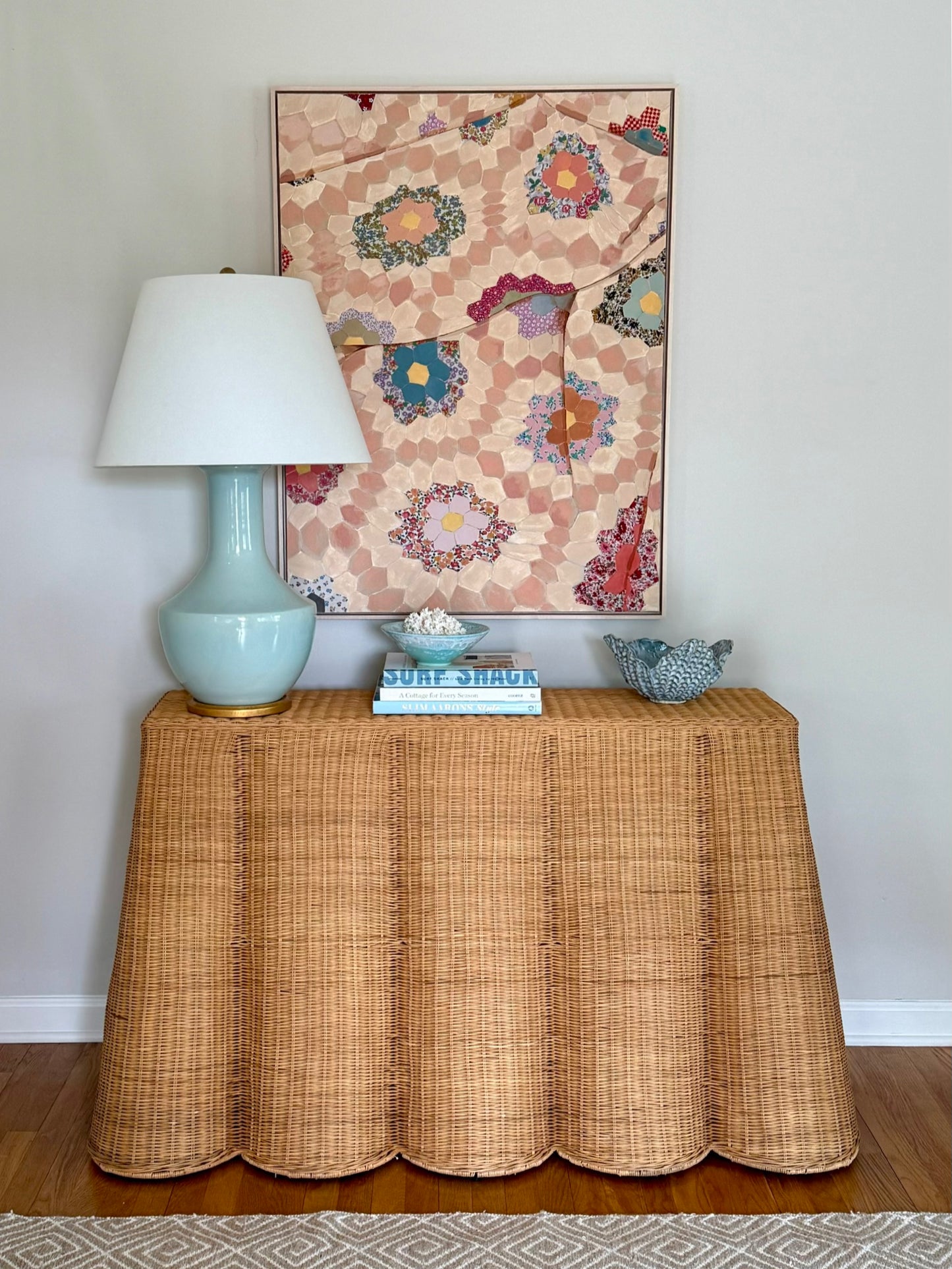 Lauren DeMarco Quilted 2 Mixed Media in Natural Maple Wood Frame
