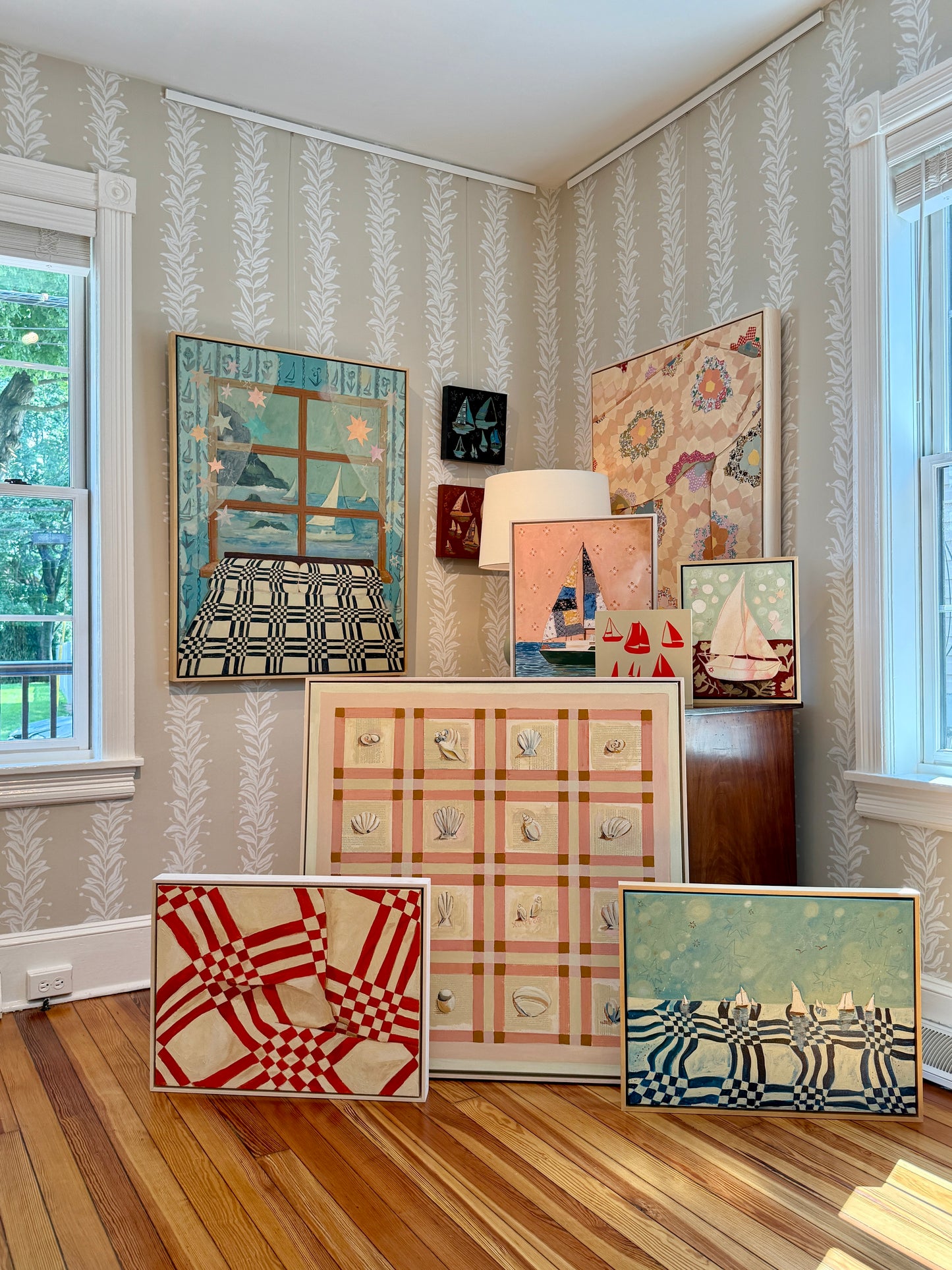 Lauren DeMarco In Your Dreams Mixed Media in Natural Maple Wood Frame