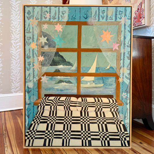 Lauren DeMarco In Your Dreams Mixed Media in Natural Maple Wood Frame