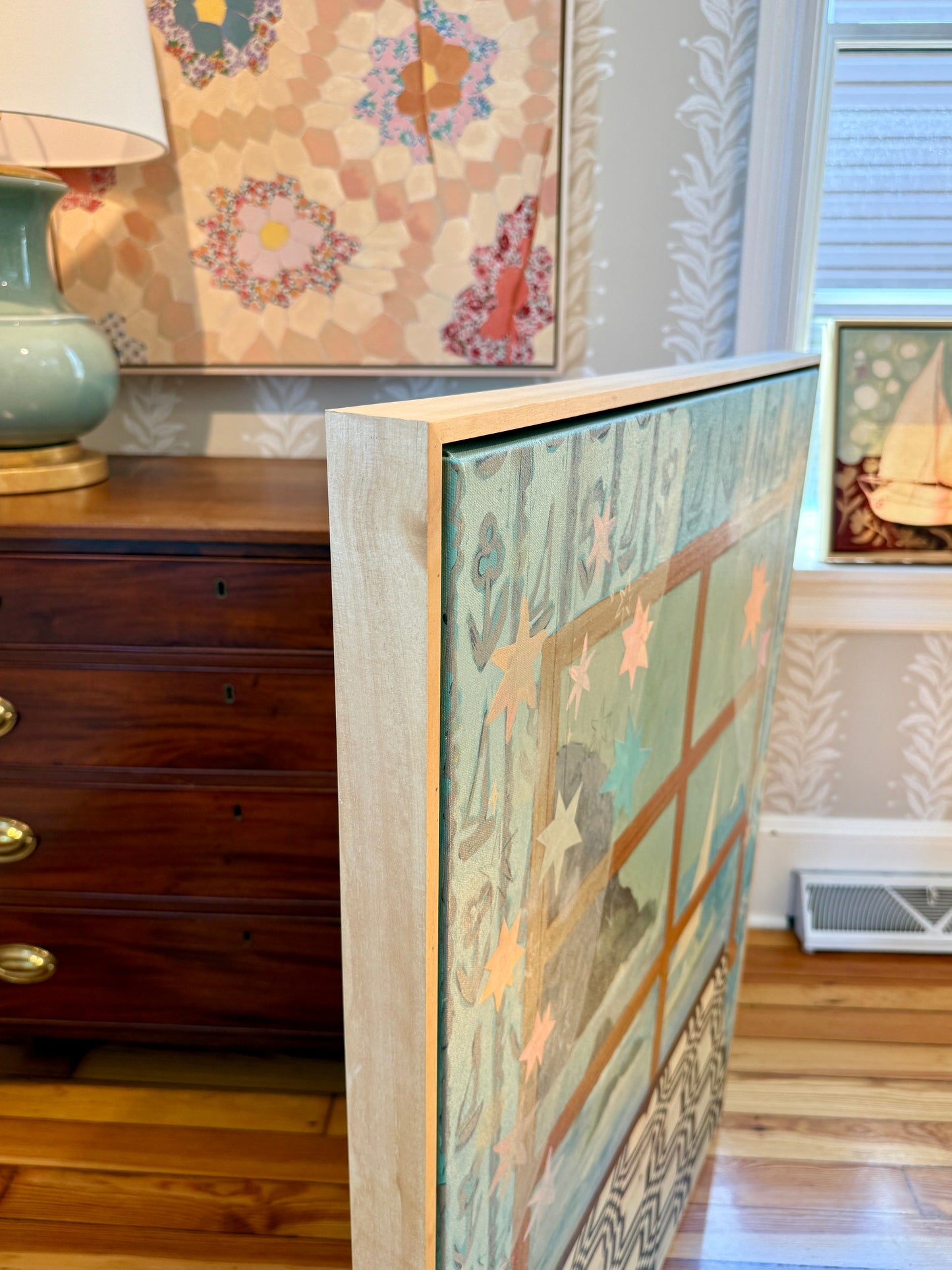 Lauren DeMarco In Your Dreams Mixed Media in Natural Maple Wood Frame