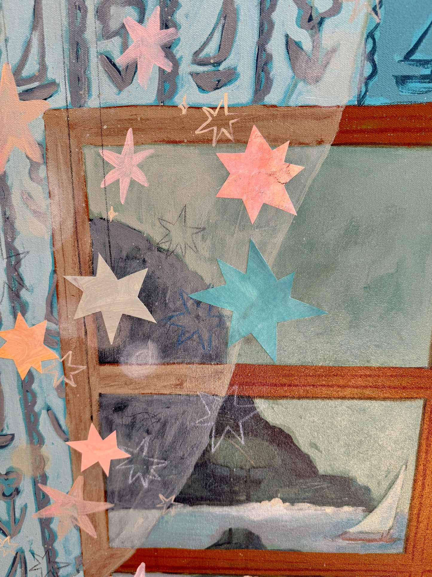 Lauren DeMarco In Your Dreams Mixed Media in Natural Maple Wood Frame