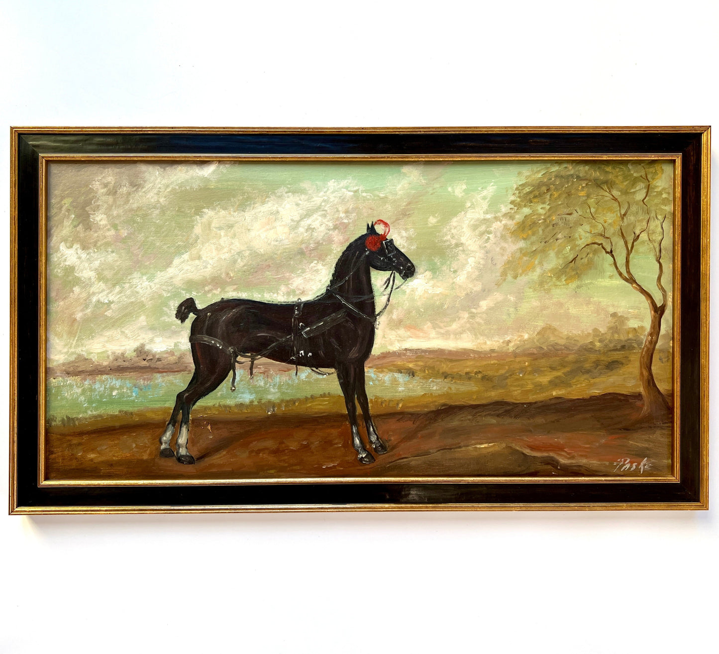 19th Century Horse Portrait Oil Painting