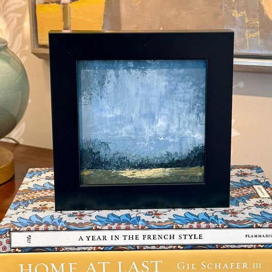 Karen McCool Abiah Taylor Farm West Chester, PA Oil and Wax Painting in Black Frame