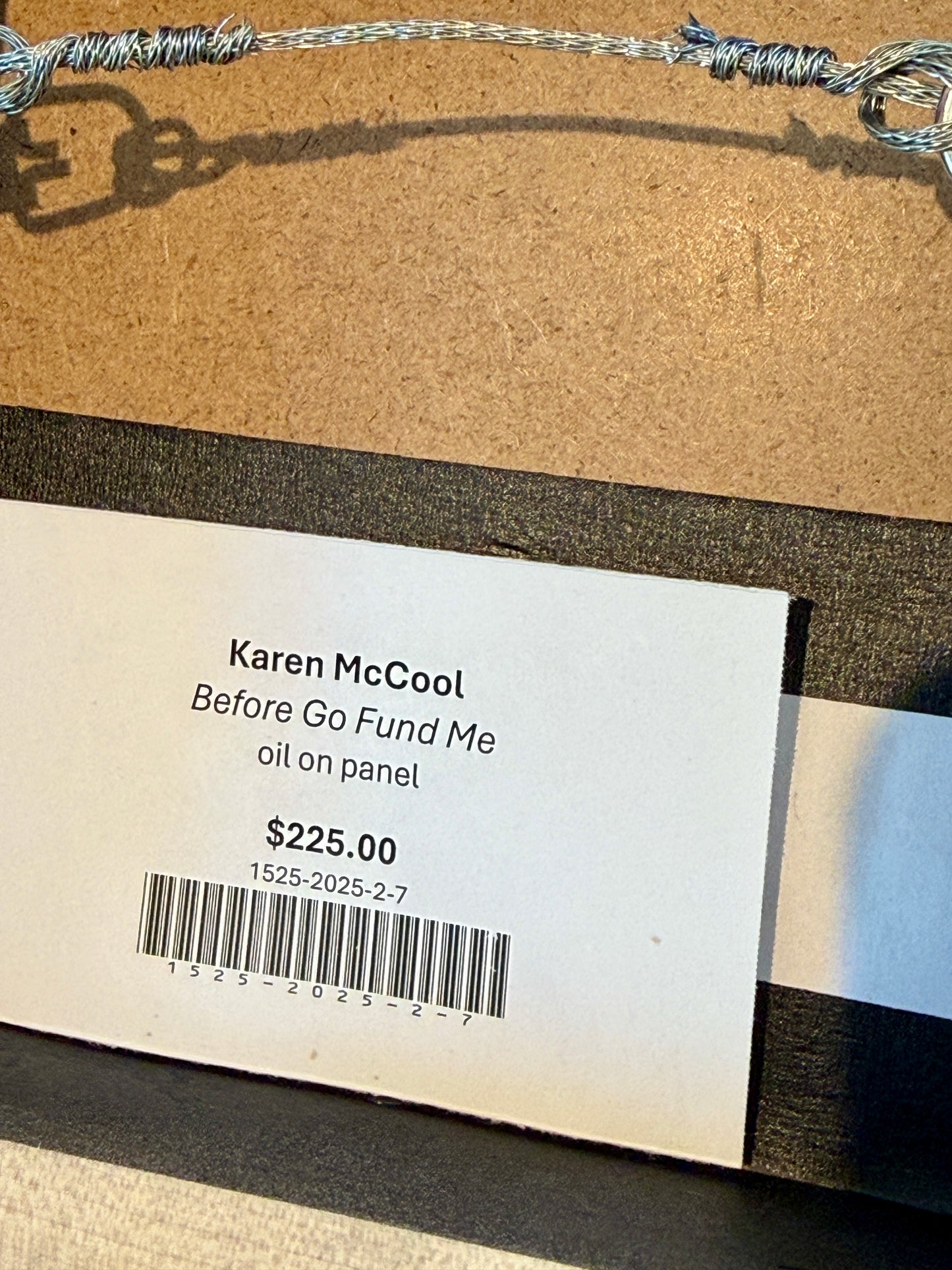 Karen McCool Before Go Fund Me Oil Painting in Black Floater Frame