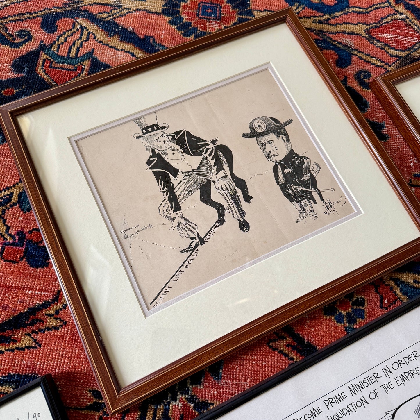 Set of Four Original Political Cartoon Drawings by Tony Auth (Philadelphia Inquirer) and Jack Knox (Nashville Banner)