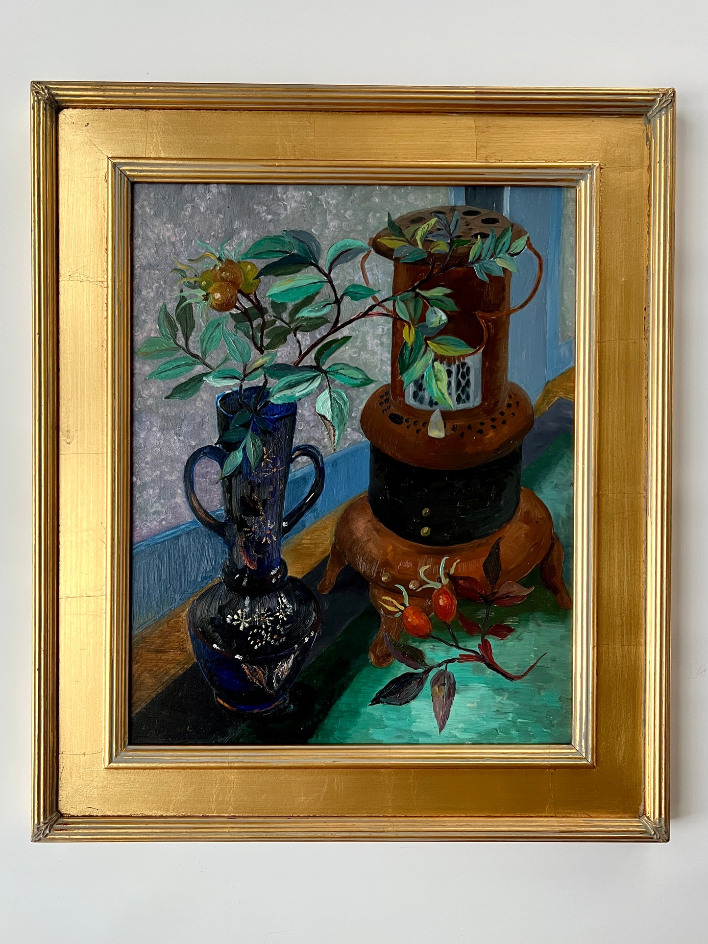 Elvic Steele (1920-1997) "Old Oil Stove" Still Life Oil Painting
