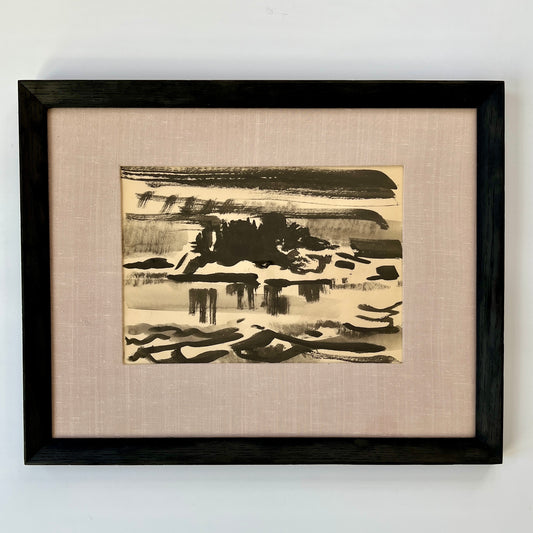 Barse Miller (1904-1973) Abstract Maine Landscape Painting “Western Island - Calm”