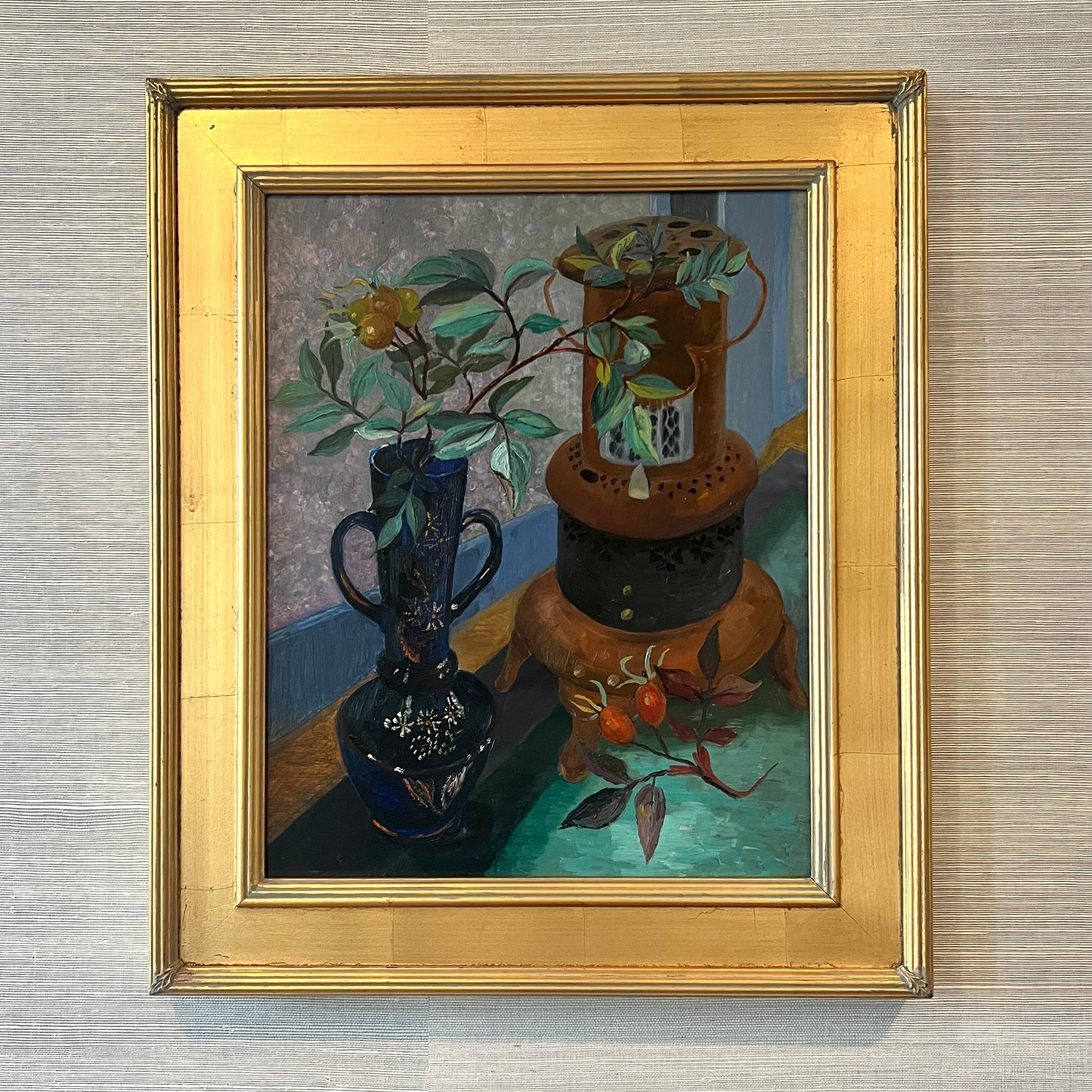 Elvic Steele (1920-1997) "Old Oil Stove" Still Life Oil Painting