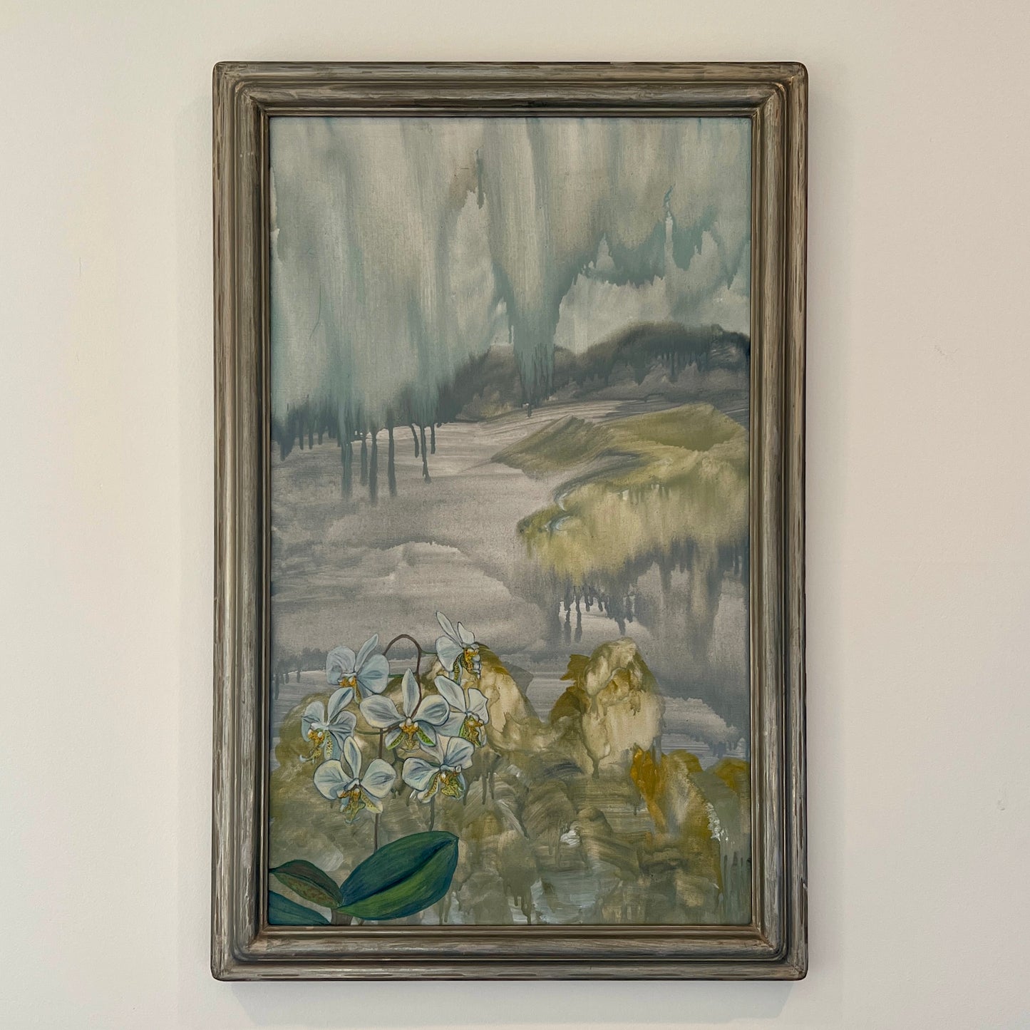 Edith Fetherston (1885 - 1972) Ethereal Orchid Oil Painting “L’aurore”