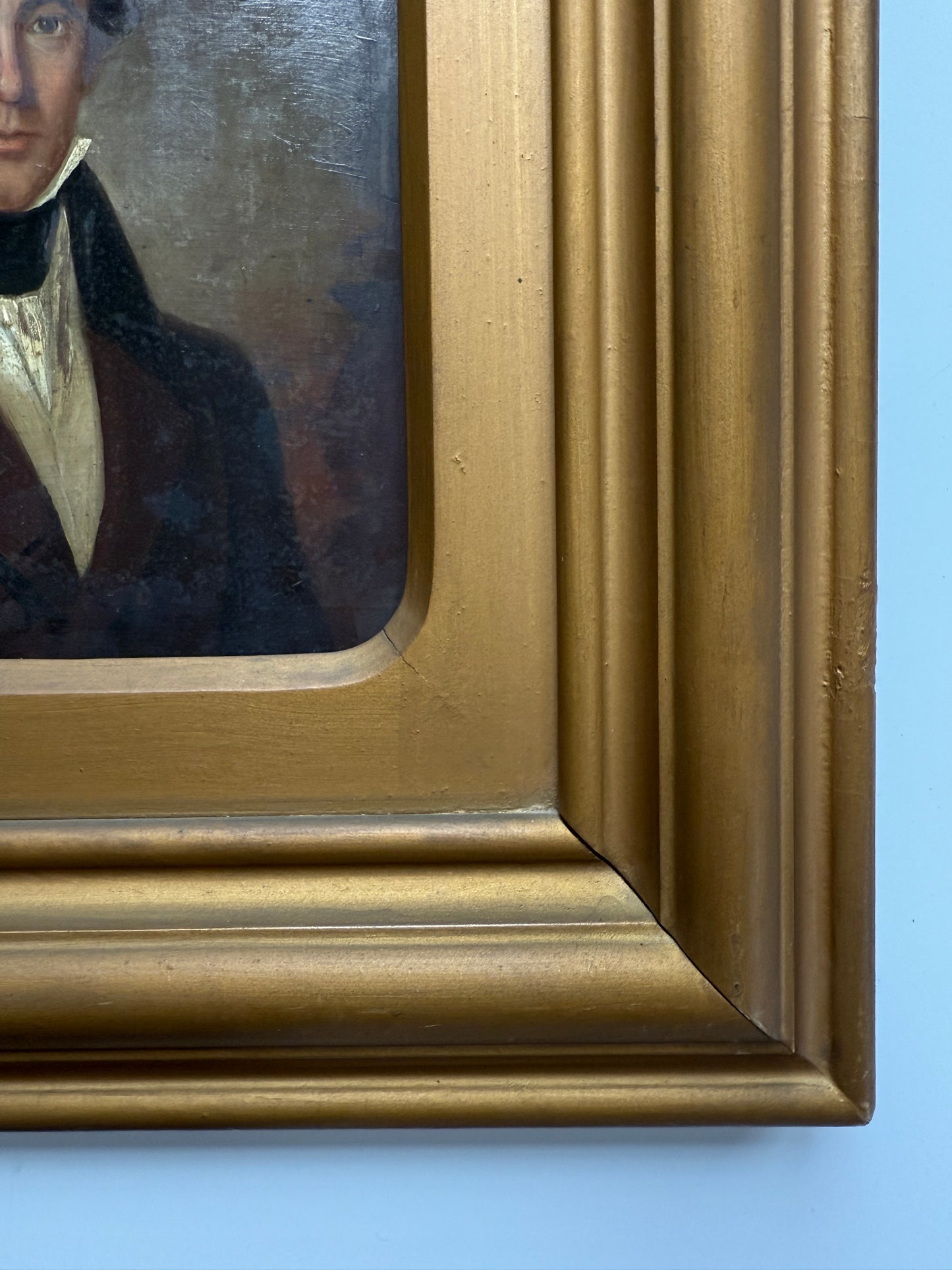 19th C. Portrait of a Philadelphia Gentleman Robert Charlton Kid Oil Painting in Gold Frame