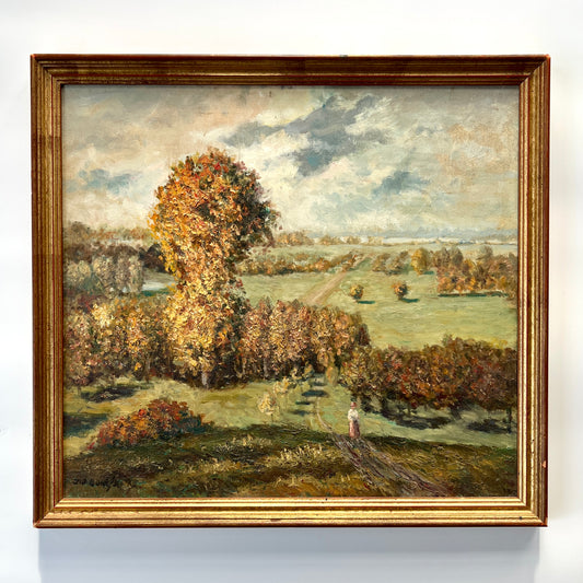 Impressionist Field Walk Landscape Painting