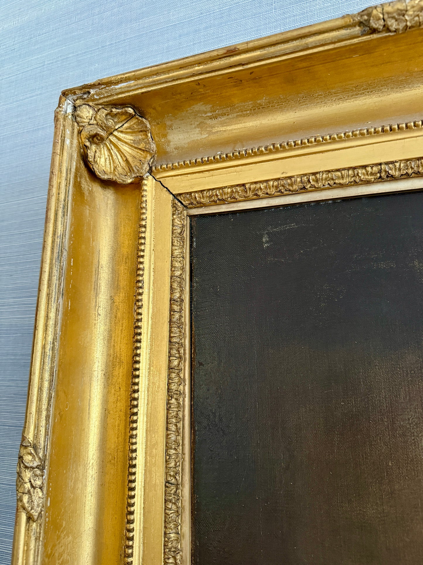 Early 19th Century Portrait of a British Officer Oil Painting in Georgian Giltwood Frame