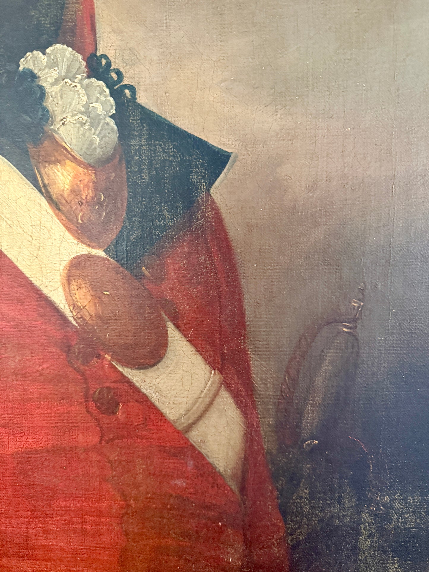 Early 19th Century Portrait of a British Officer Oil Painting in Georgian Giltwood Frame