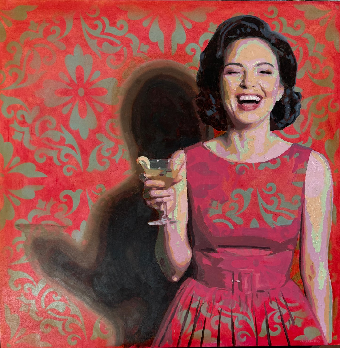 Karen McCool Martinis Make Me Less Murdery Oil Painting Portrait