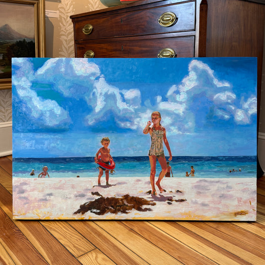 Karen McCool The Boss and Her Minion Oil Painting on Panel