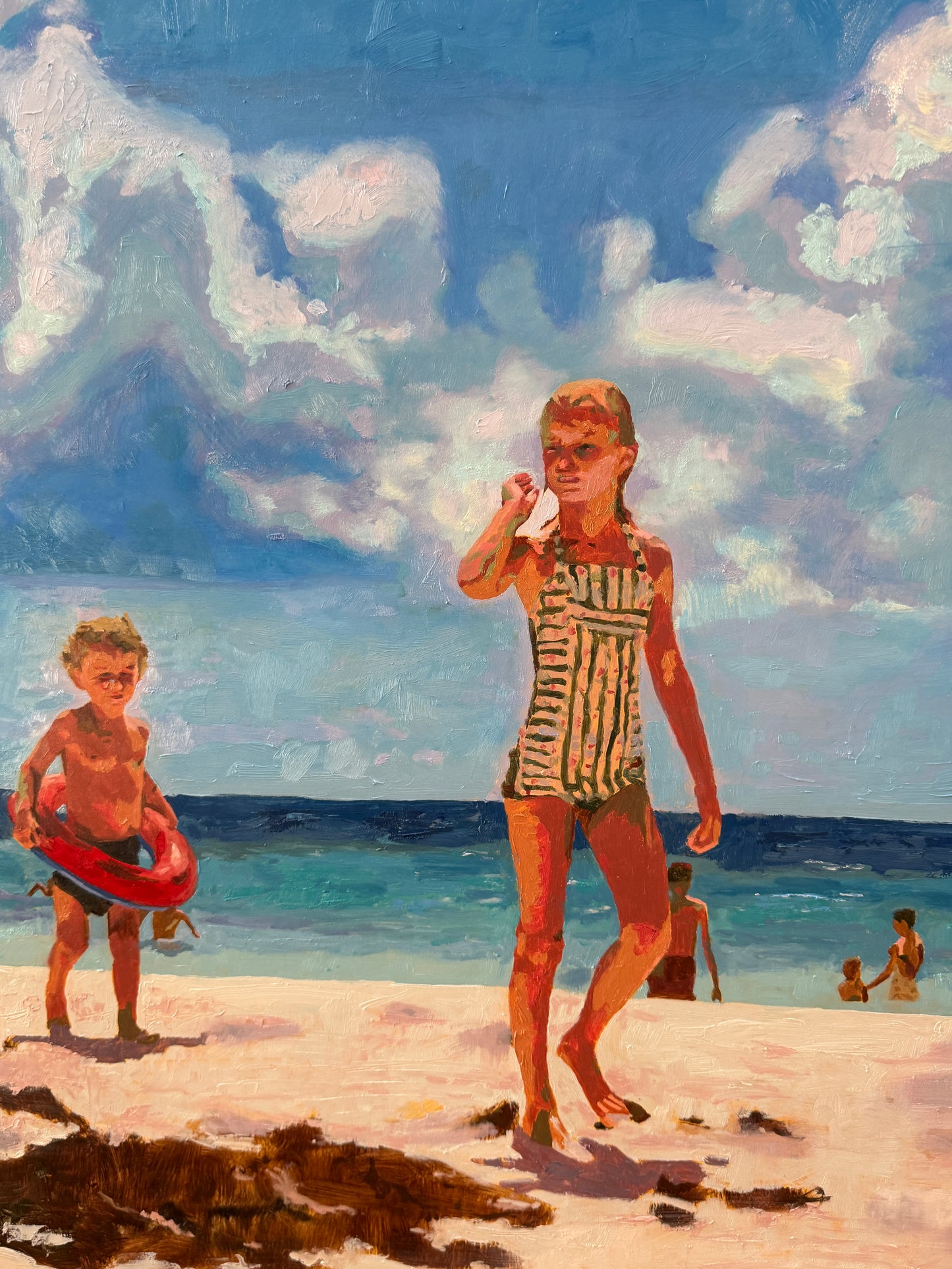 Karen McCool The Boss and Her Minion Oil Painting on Panel