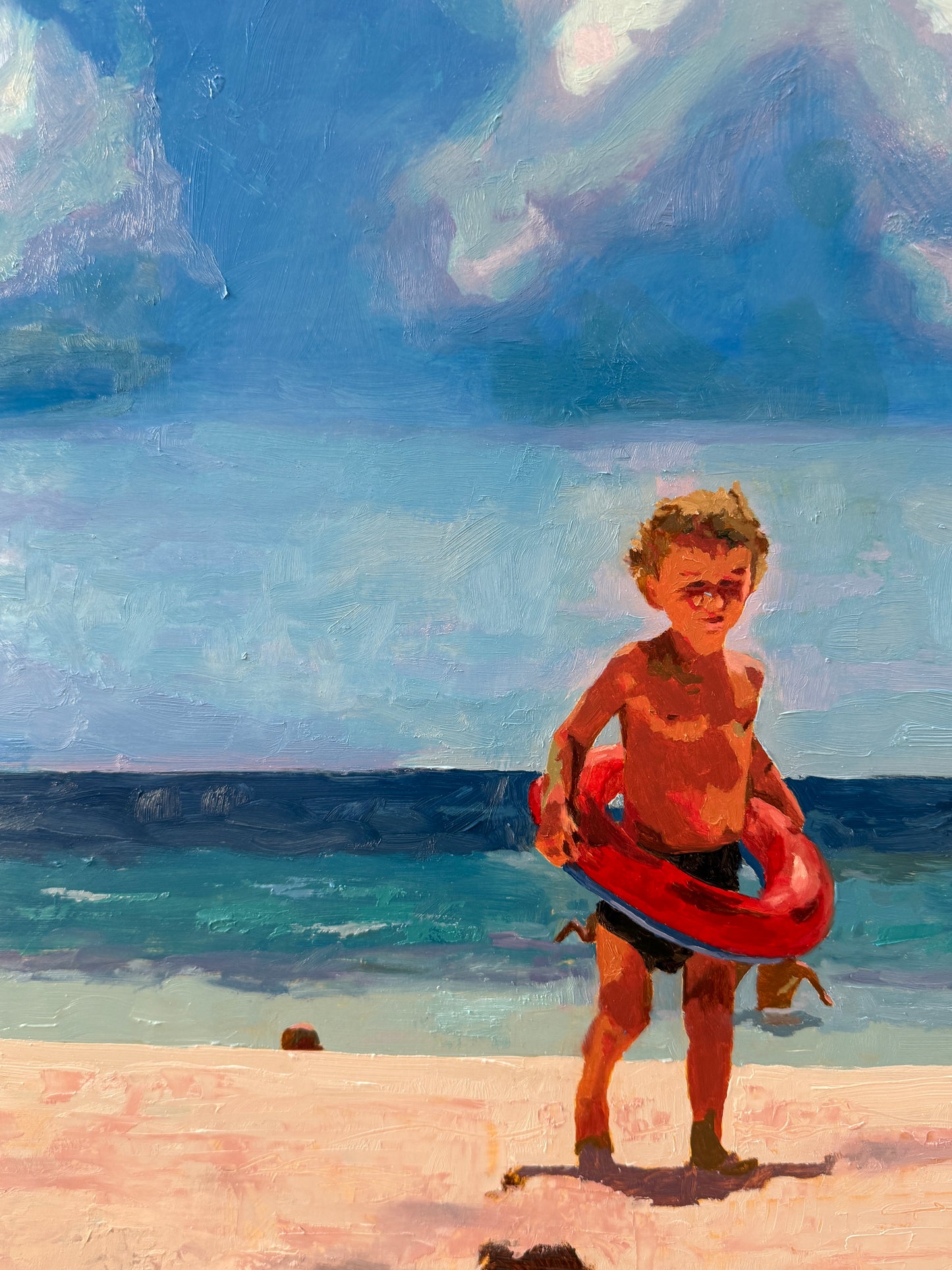 Karen McCool The Boss and Her Minion Oil Painting on Panel
