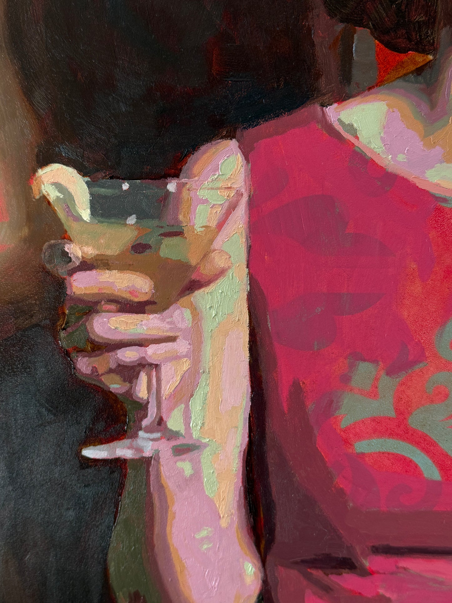 Karen McCool Martinis Make Me Less Murdery Oil Painting Portrait