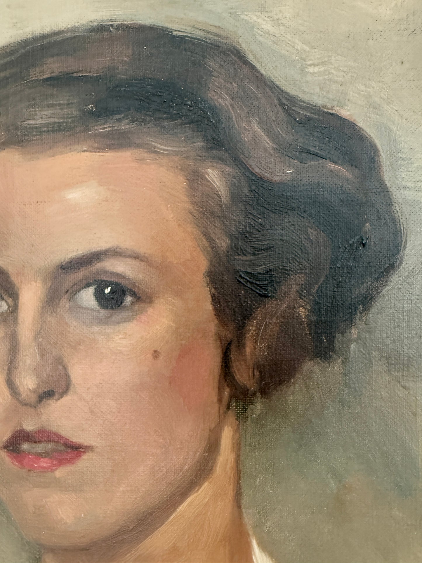 Early 20th Century Portrait of a Young Lady in Antique Gold Frame