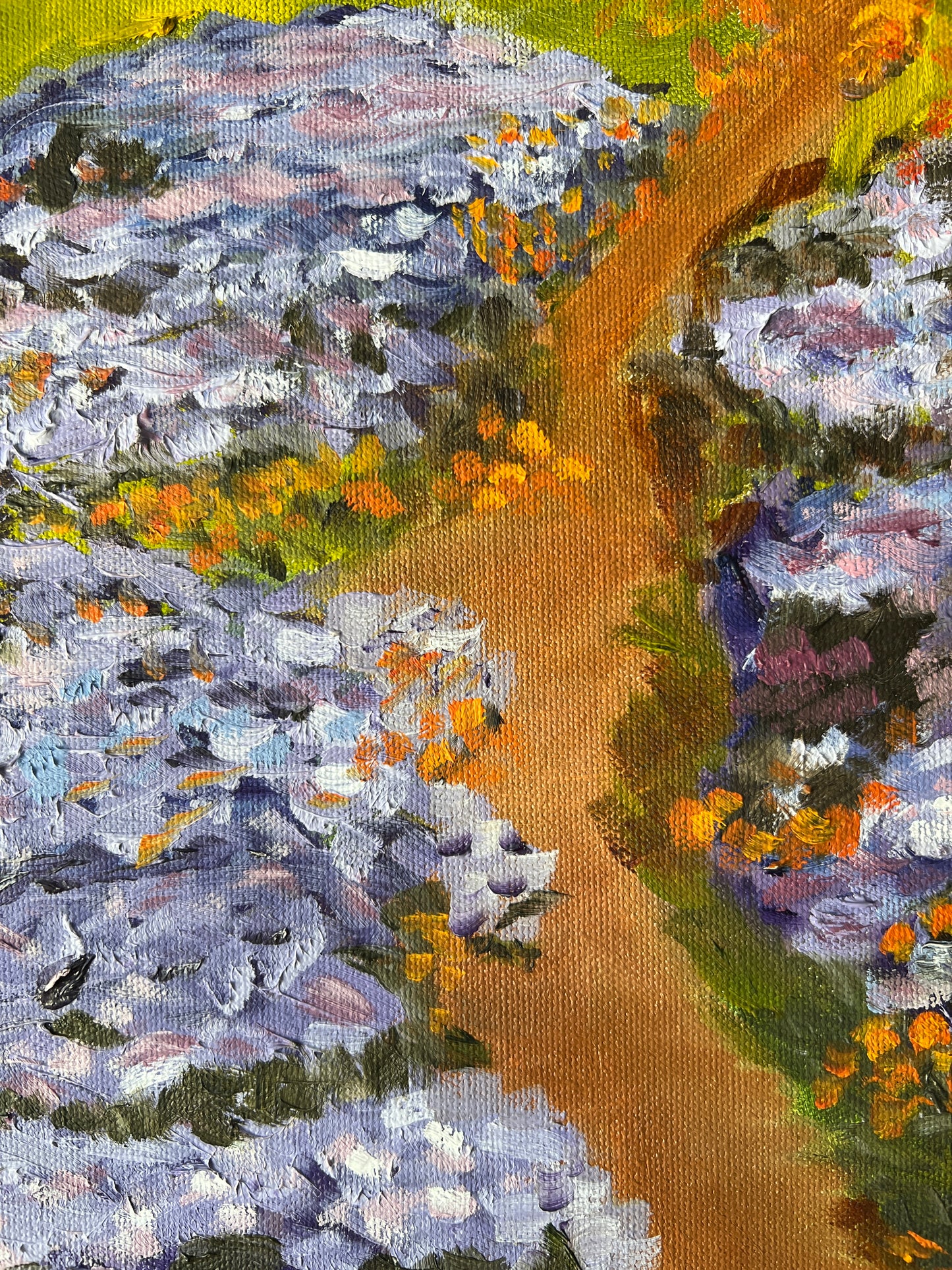 After John Marshall Gamble Joyous Spring California Landscape Painting in Gold Frame