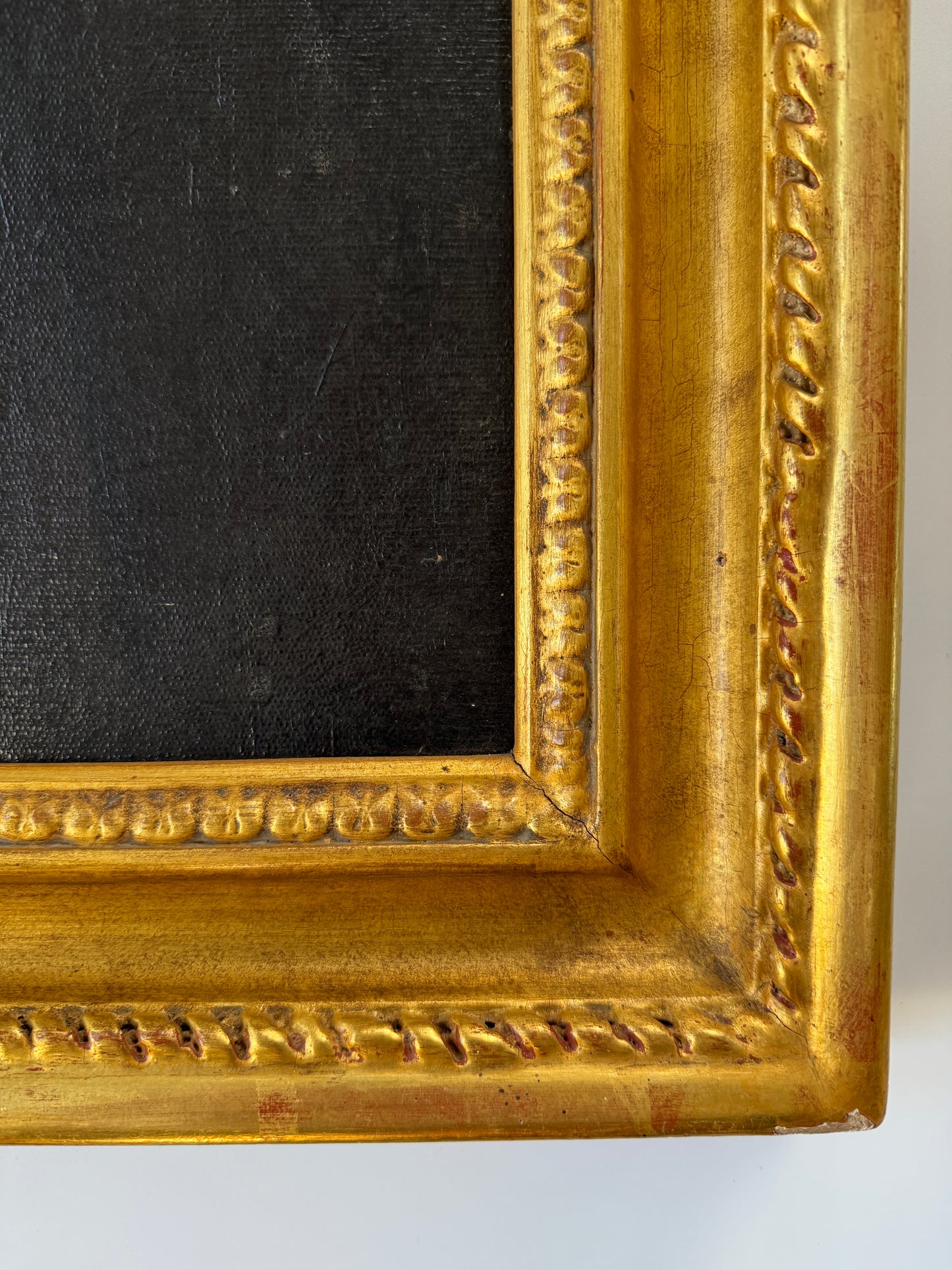 19th / Early 20th c. American Portrait of a Gentleman in Glasses Oil Painting in Gold Roped Frame