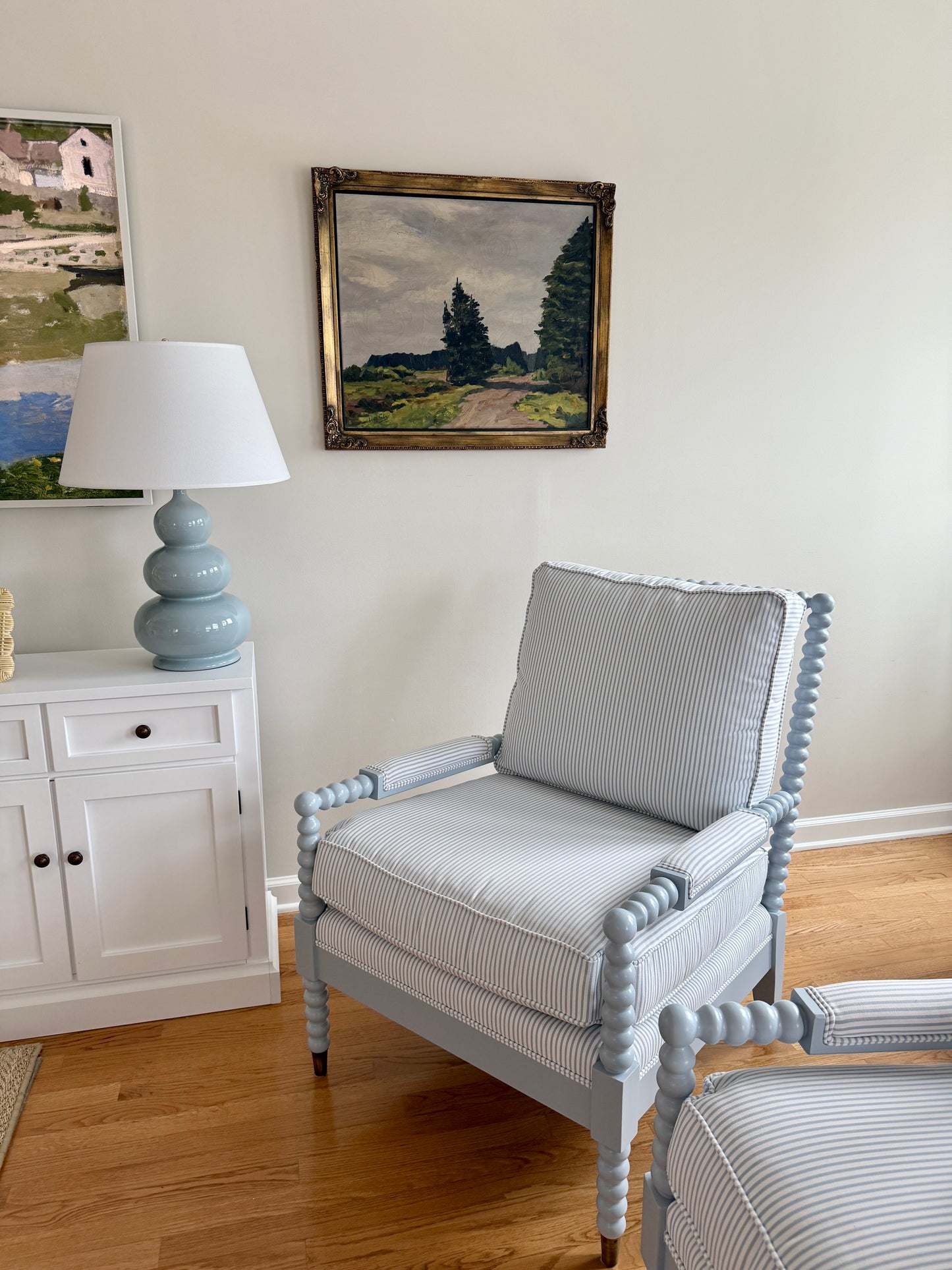 Lucy Fabry Early 20th Century Impressionist Forest Landscape in Ornate Gold Frame