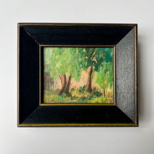Juanita Crothers "In Bouquet Canyon" California Tree Lanscape in Black Frame