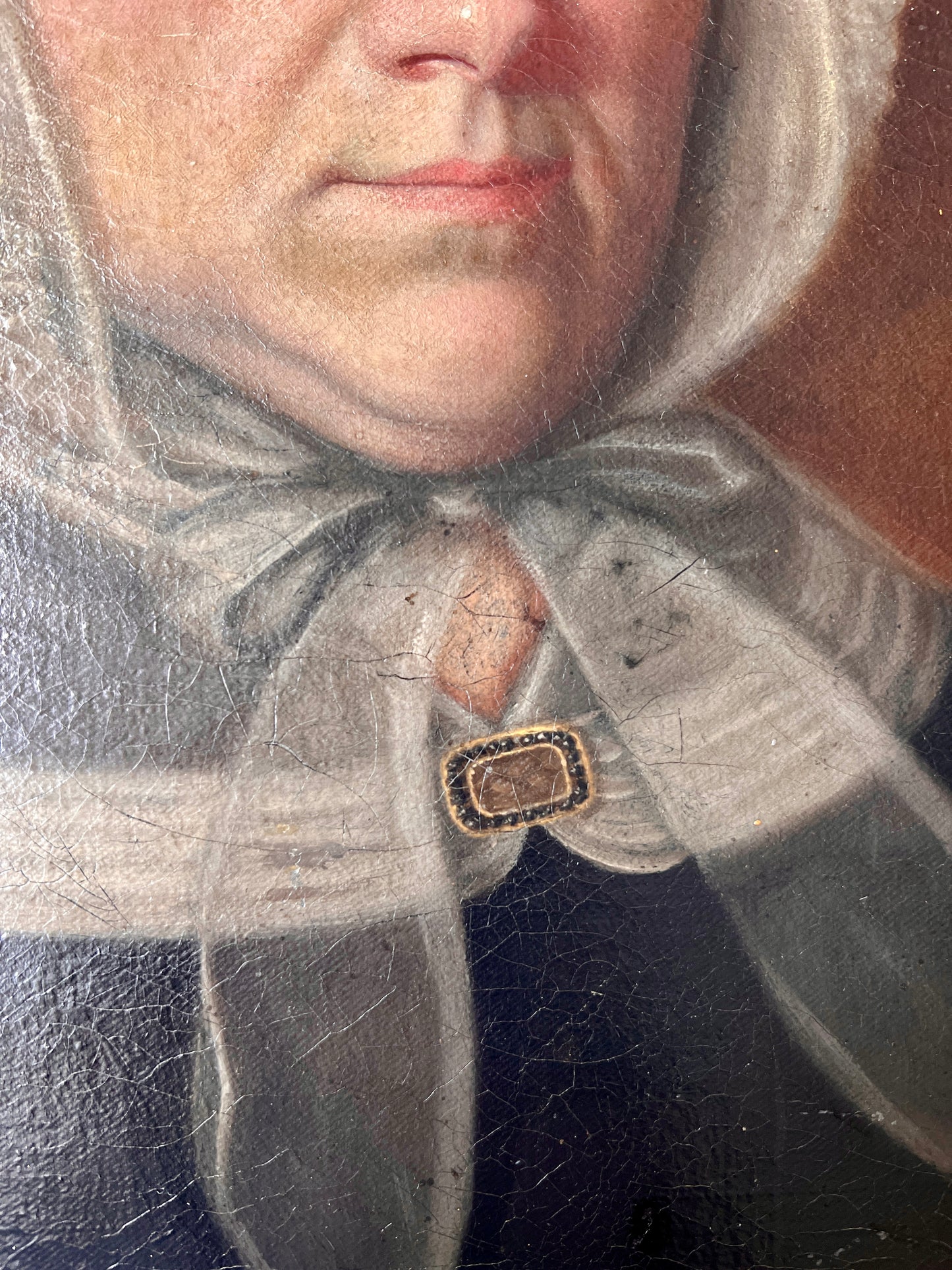 19th Century American Oil on Canvas Lady's Portrait in Gold Frame