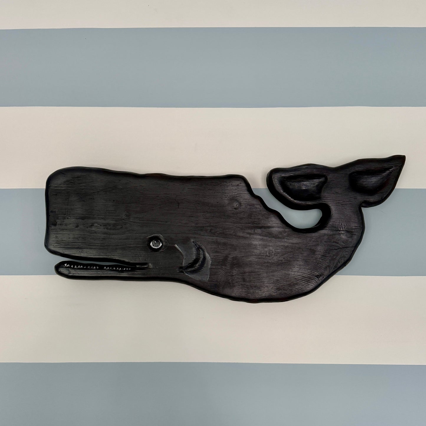 Vintage Hand Carved Wooden Sperm Whale American Folk Art Sculpture