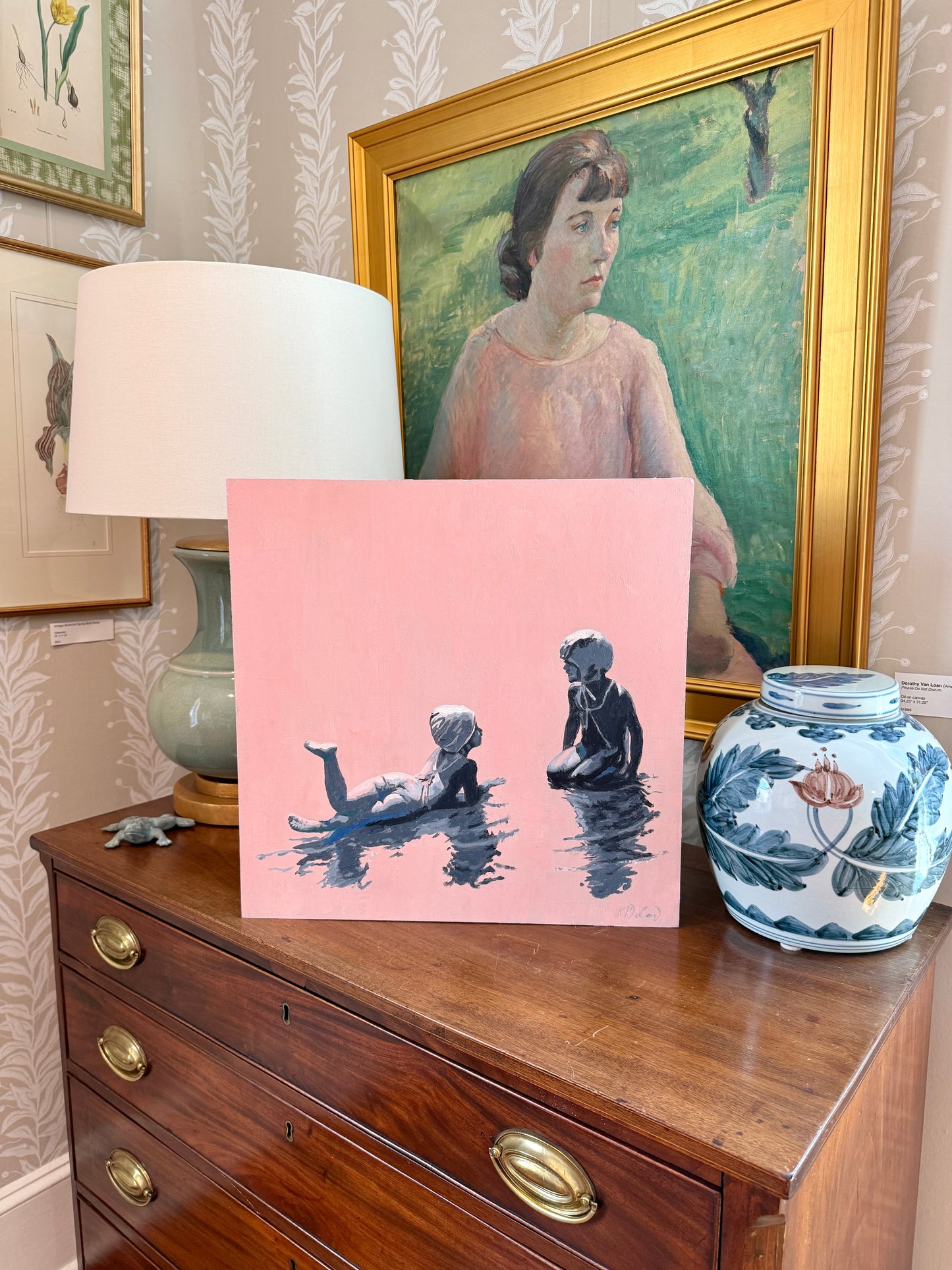 Karen McCool Me Trying To Talk My Friend Into A Really Good, Terrible Idea Oil Painting