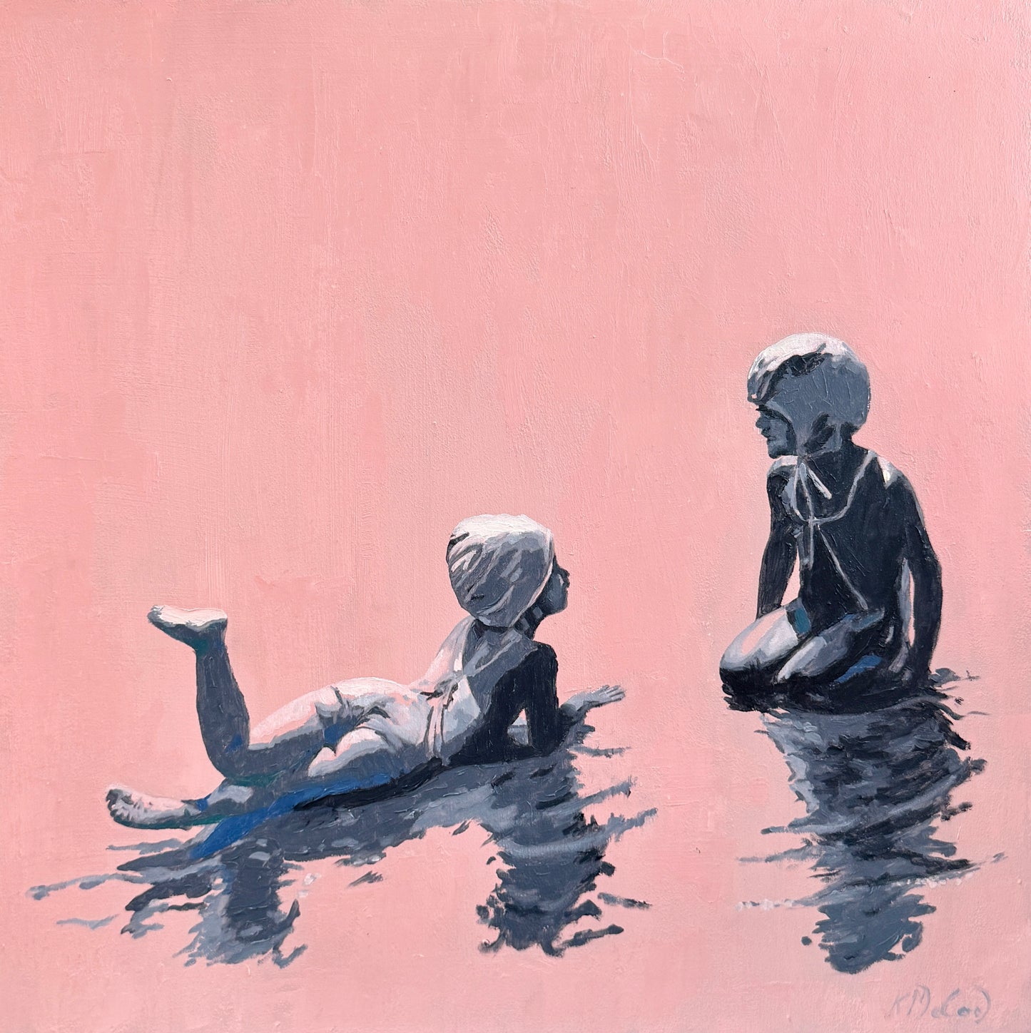 Karen McCool Me Trying To Talk My Friend Into A Really Good, Terrible Idea Oil Painting