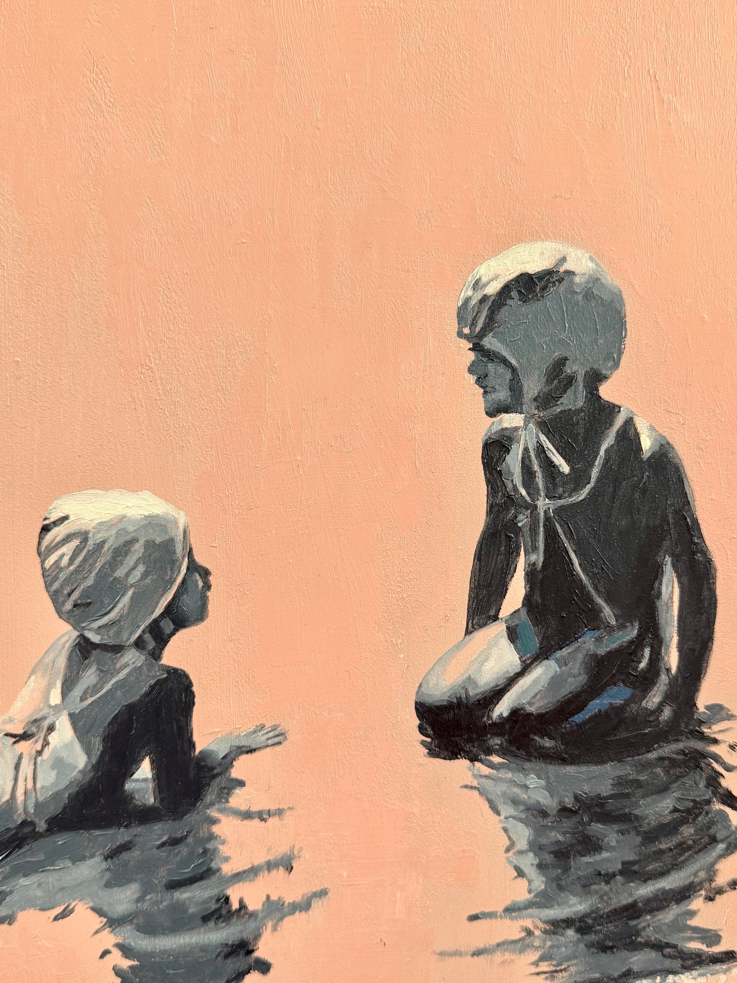 Karen McCool Me Trying To Talk My Friend Into A Really Good, Terrible Idea Oil Painting