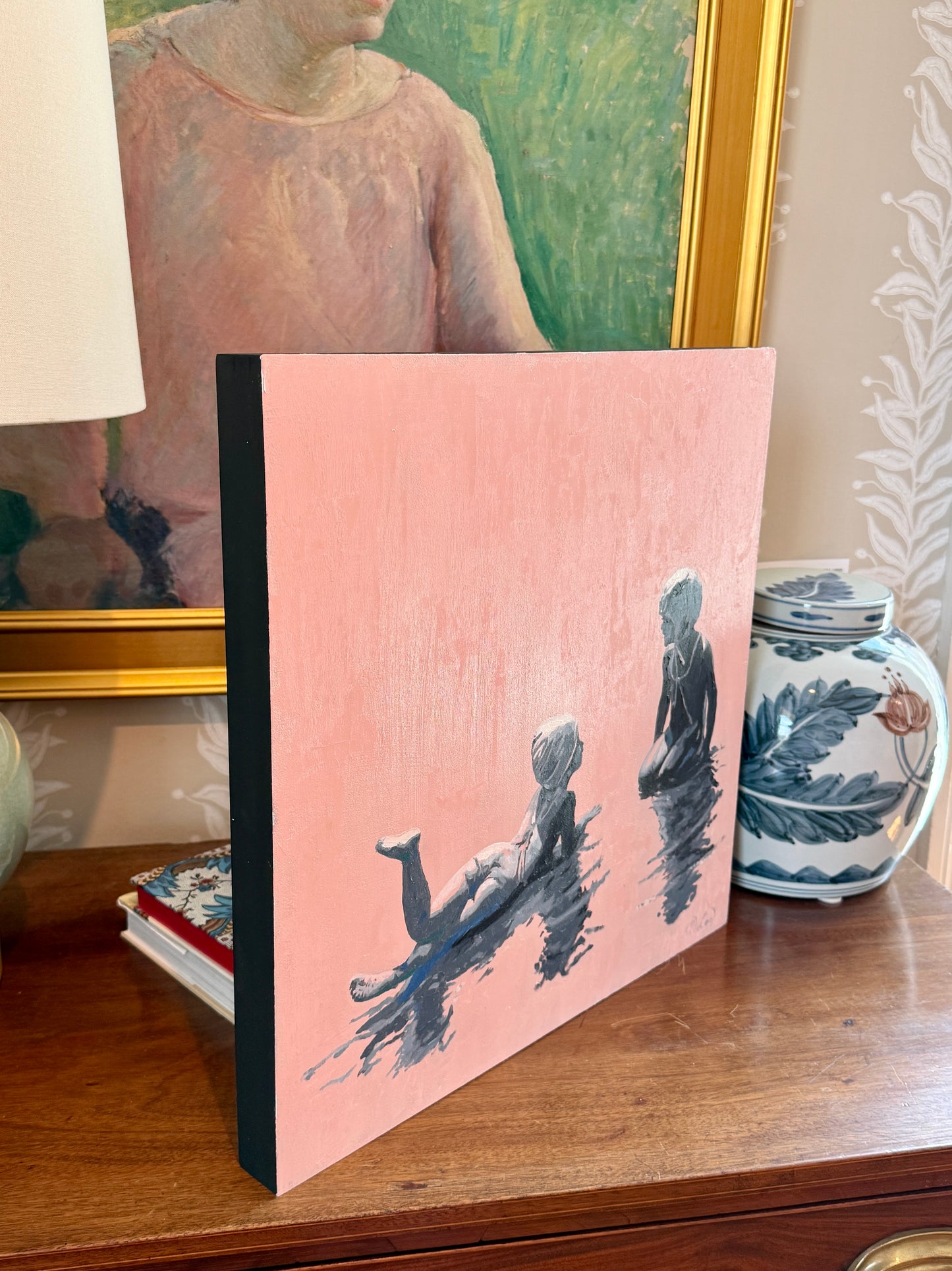 Karen McCool Me Trying To Talk My Friend Into A Really Good, Terrible Idea Oil Painting