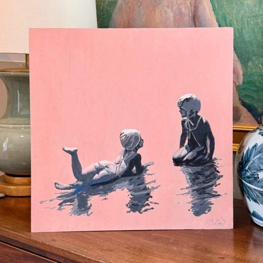 Karen McCool Me Trying To Talk My Friend Into A Really Good, Terrible Idea Oil Painting