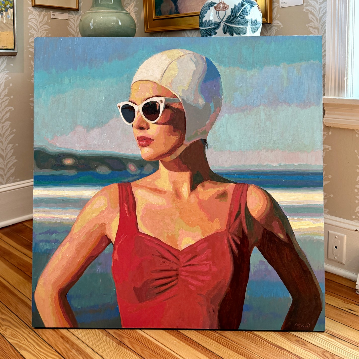 Karen McCool Trying To Decide If He's Worth Saving Oil Painting