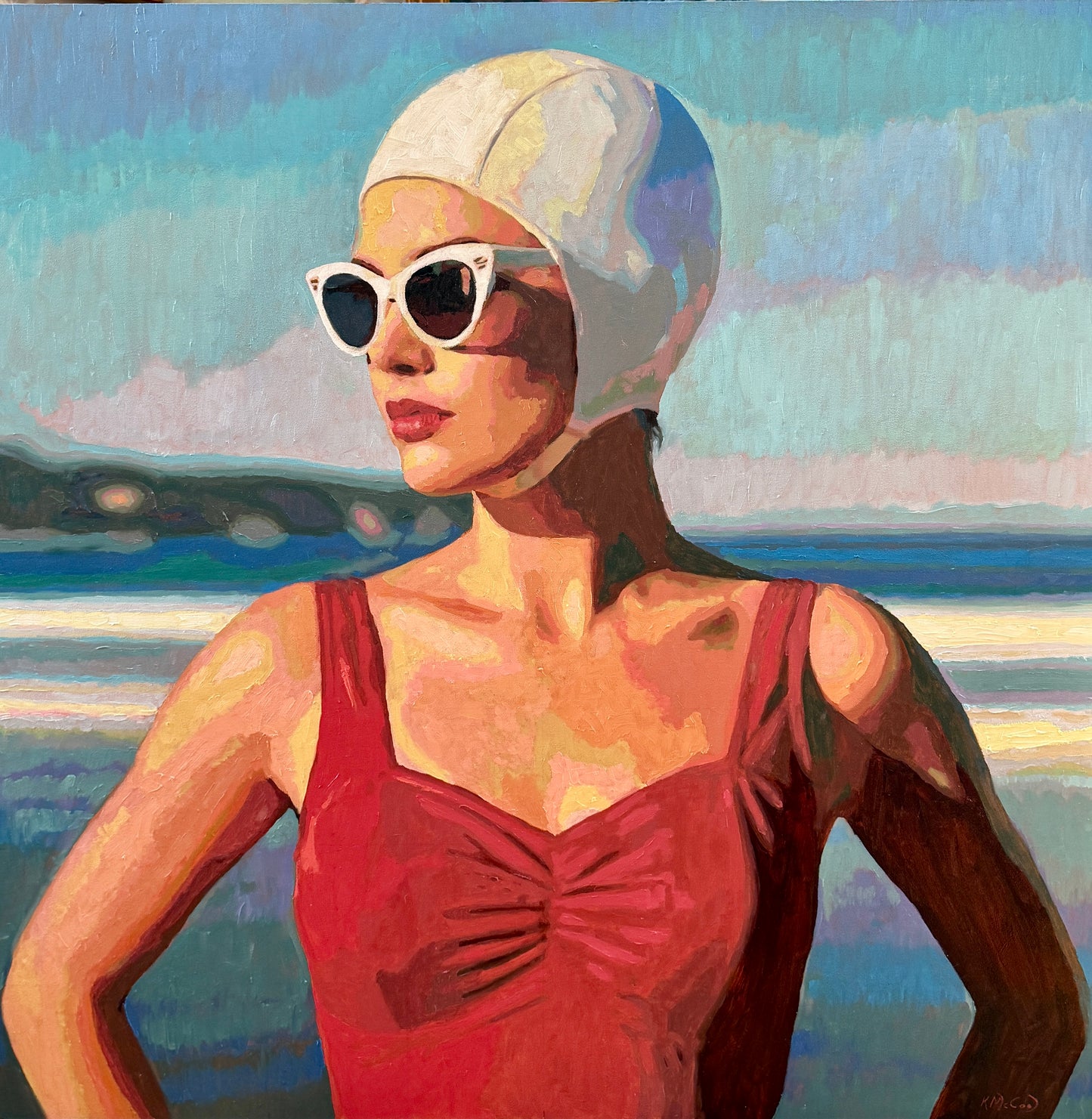 Karen McCool Trying To Decide If He's Worth Saving Oil Painting