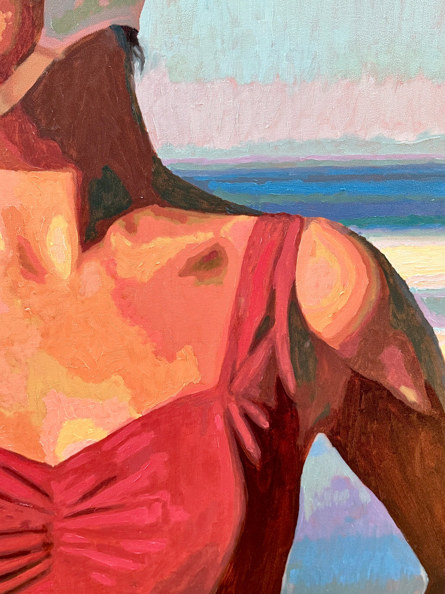 Karen McCool Trying To Decide If He's Worth Saving Oil Painting