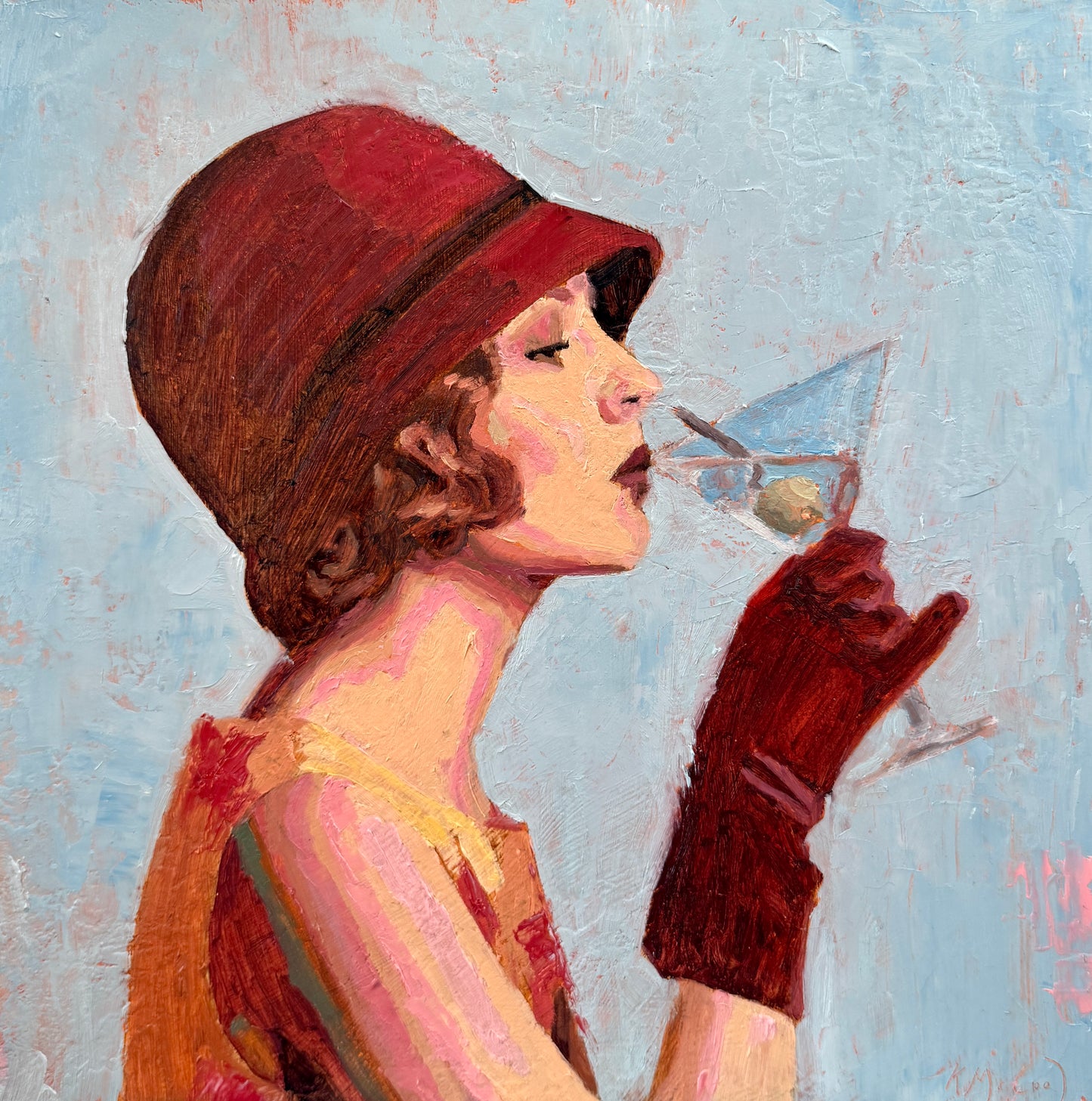 Karen McCool Making Today A 'Tini Bit Better Oil Painting